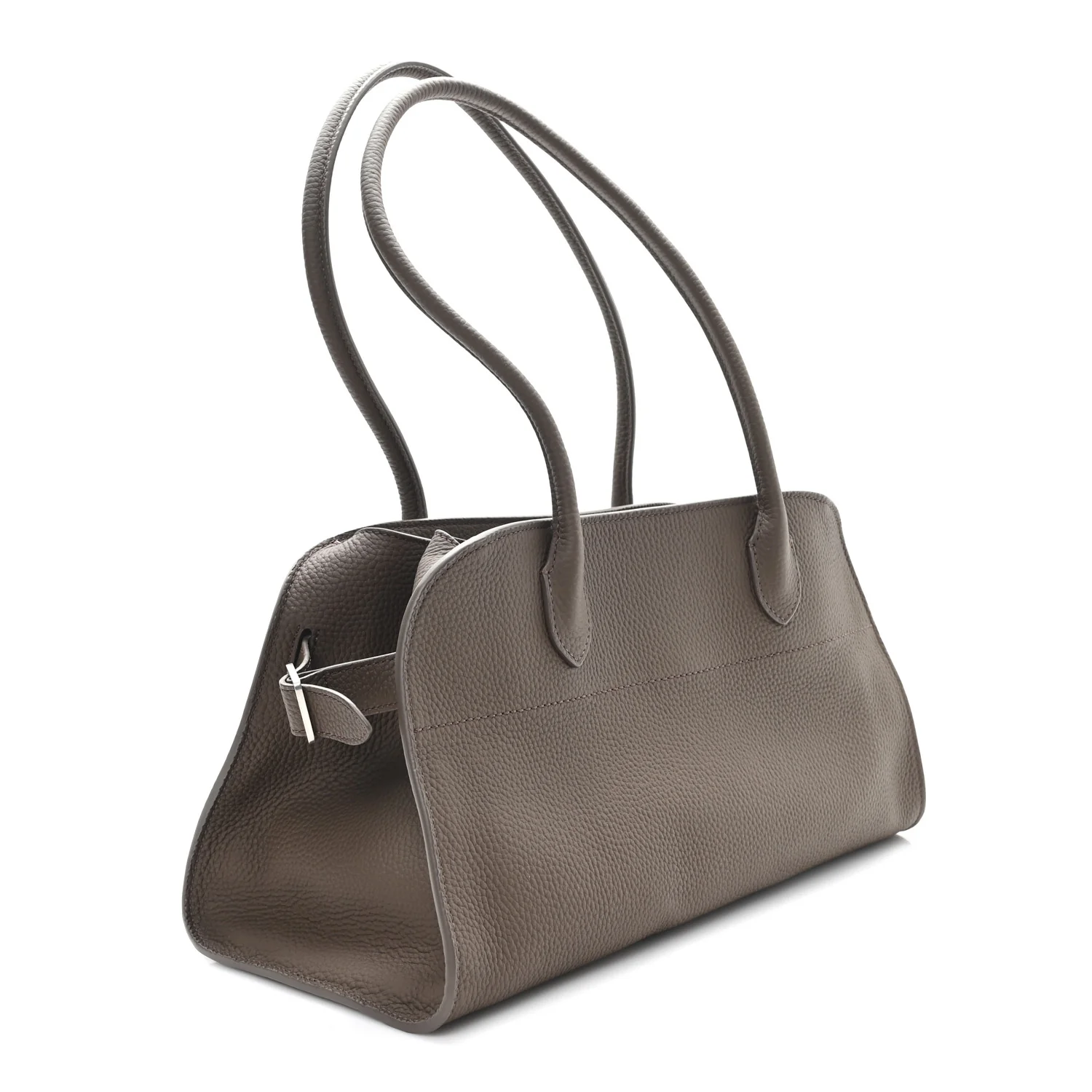 Matte Grained Calfskin Margaux Shoulder 12 Dark Olive - Image 3