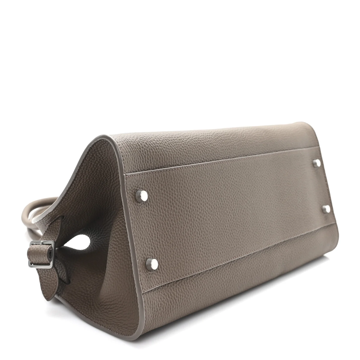 Matte Grained Calfskin Margaux Shoulder 12 Dark Olive - Image 4
