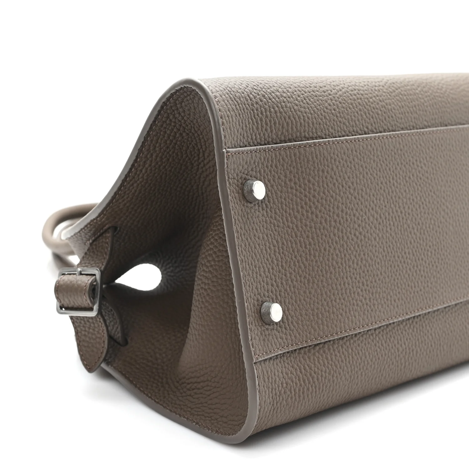 Matte Grained Calfskin Margaux Shoulder 12 Dark Olive - Image 8