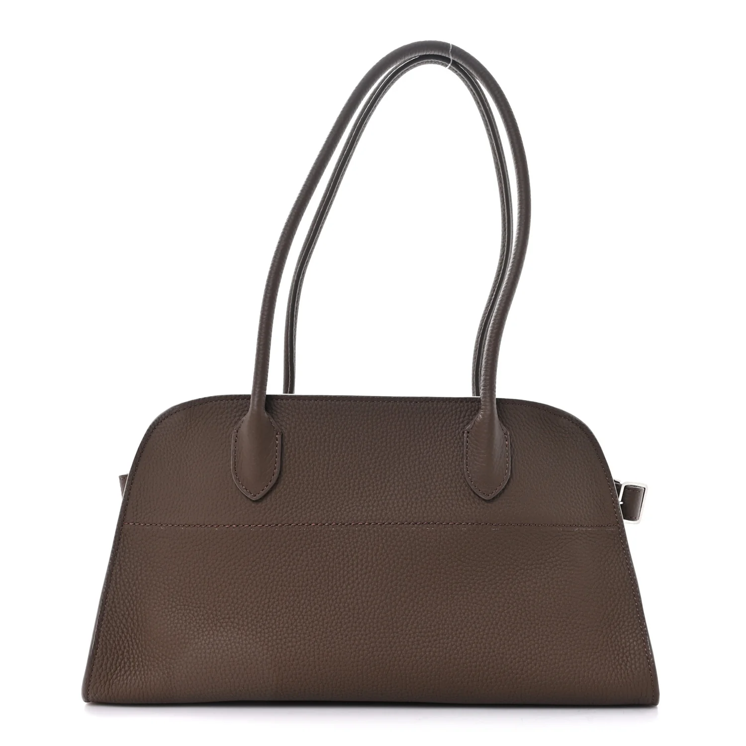 Matte Grained Calfskin Margaux Shoulder 12 Dark Olive