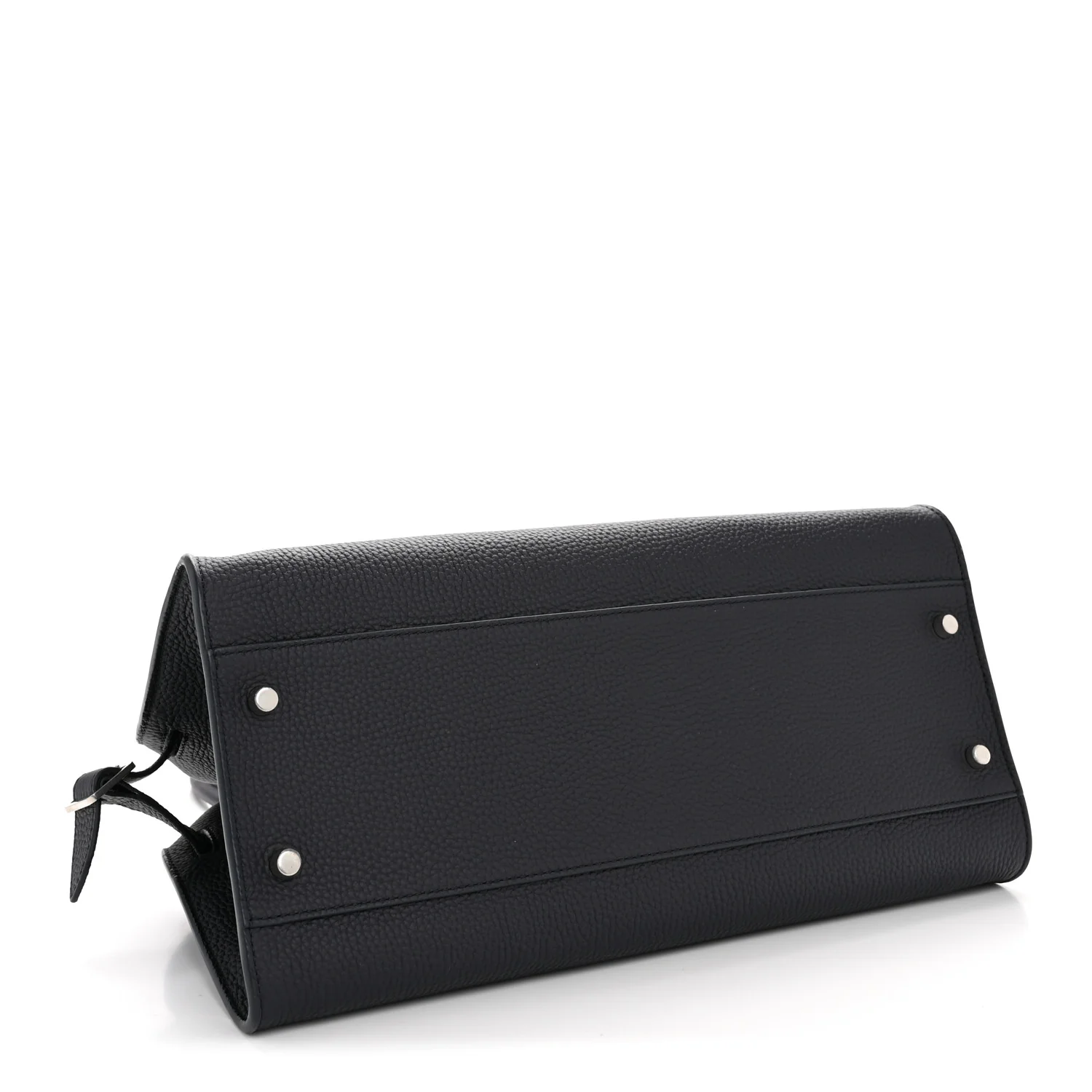 Matte Grained Calfskin Margaux Shoulder 12 Marine - Image 4