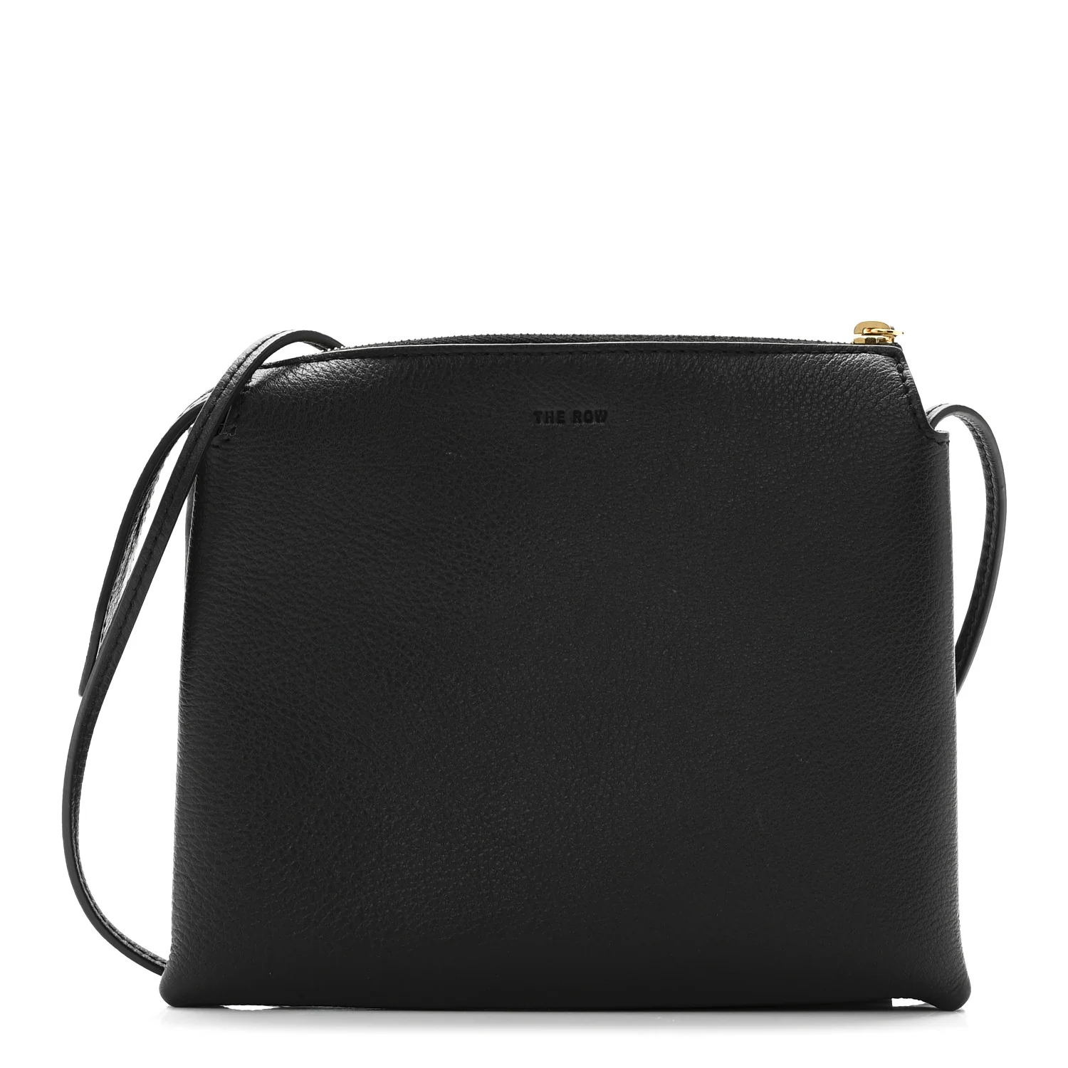 Matte Grained Calfskin Mini Nu Twin Bag Black