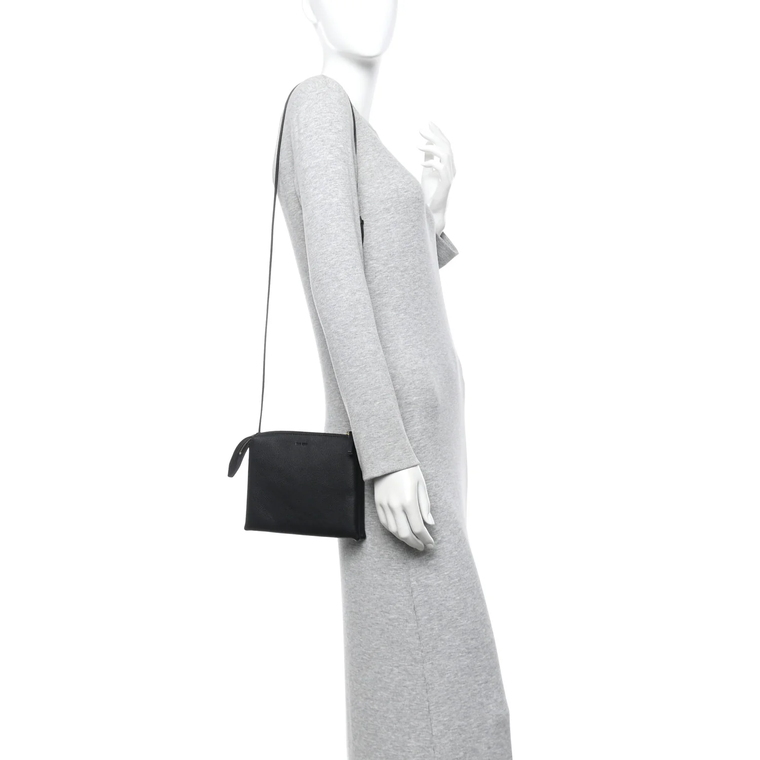 Matte Grained Calfskin Mini Nu Twin Bag Black - Image 2