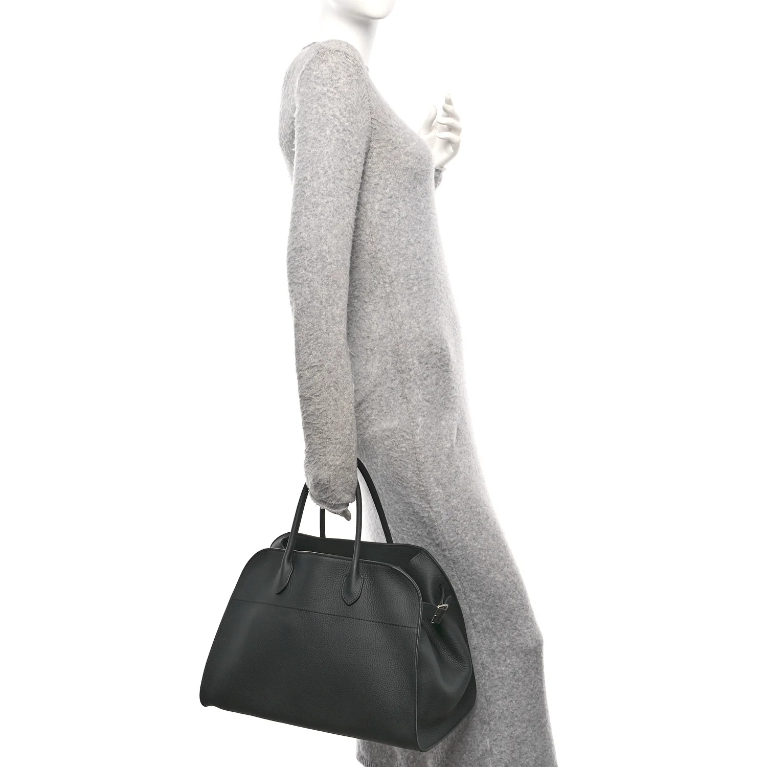 Matte Grained Calfskin Soft Margaux 15 Black - Image 2