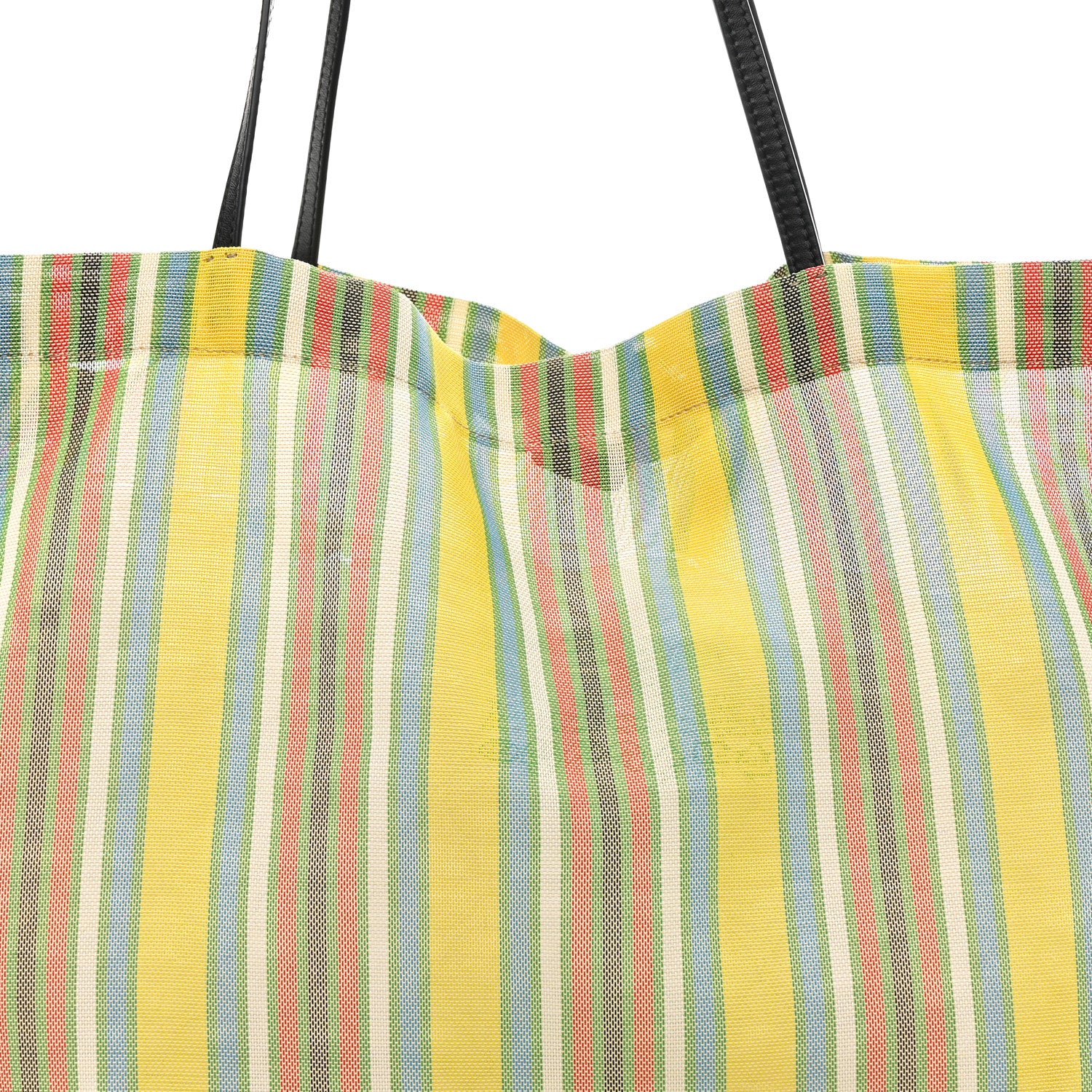 Mesh Saddle Calfskin Barn Tote Bag Multicolor - Image 9