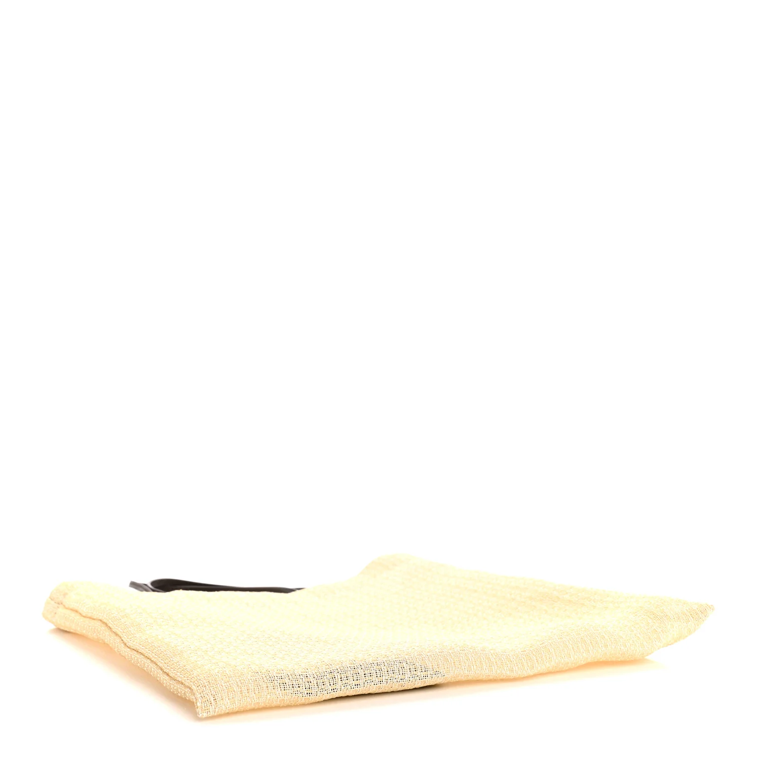Mesh Saddle Calfskin Mini Barn Tote Bag Ivory - Image 5