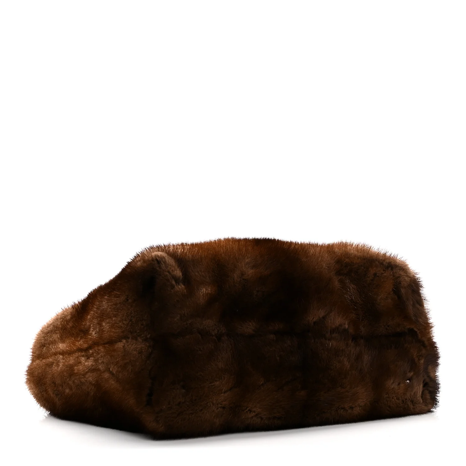 Mink Fur Lux Satchel Coffee - Image 4