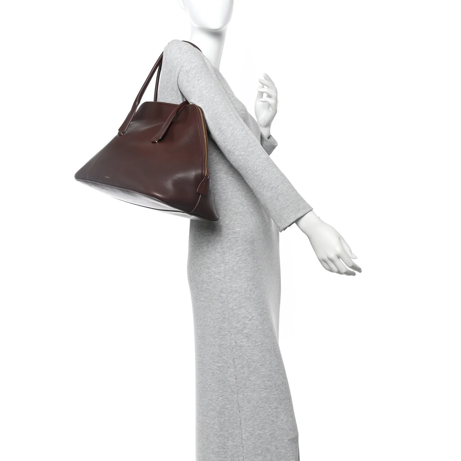 Polished Saddle Calfskin Large Devon Bag Burgundy - Image 2