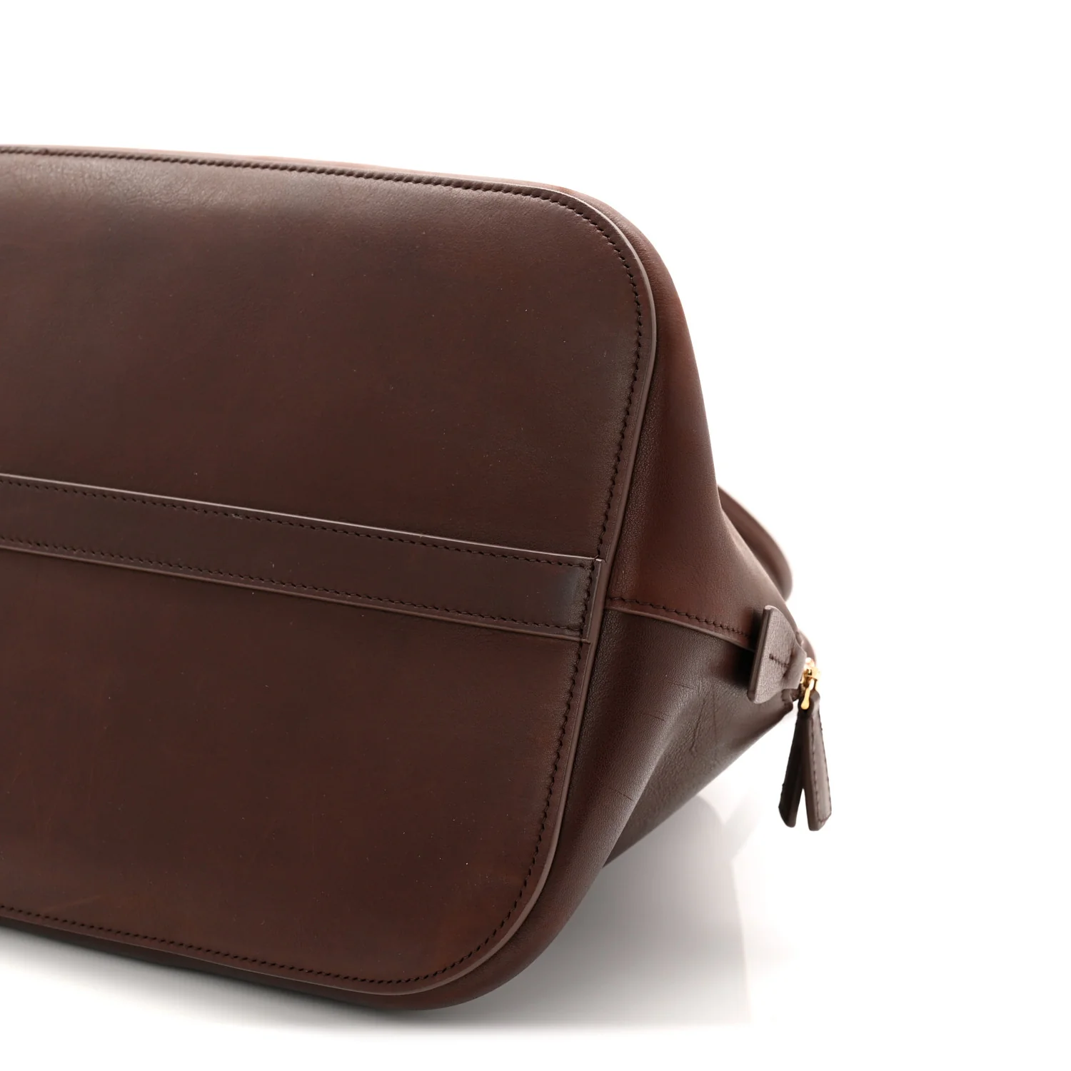 Polished Saddle Calfskin Large Devon Bag Burgundy - Image 9