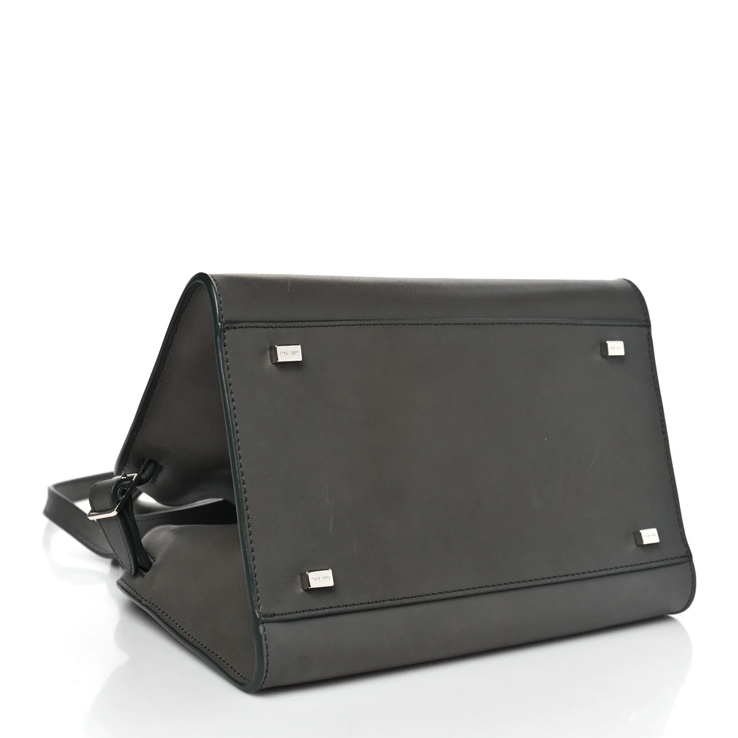 Polished Saddle Calfskin Soft Margaux 10 Bag Koala Grey - Image 4
