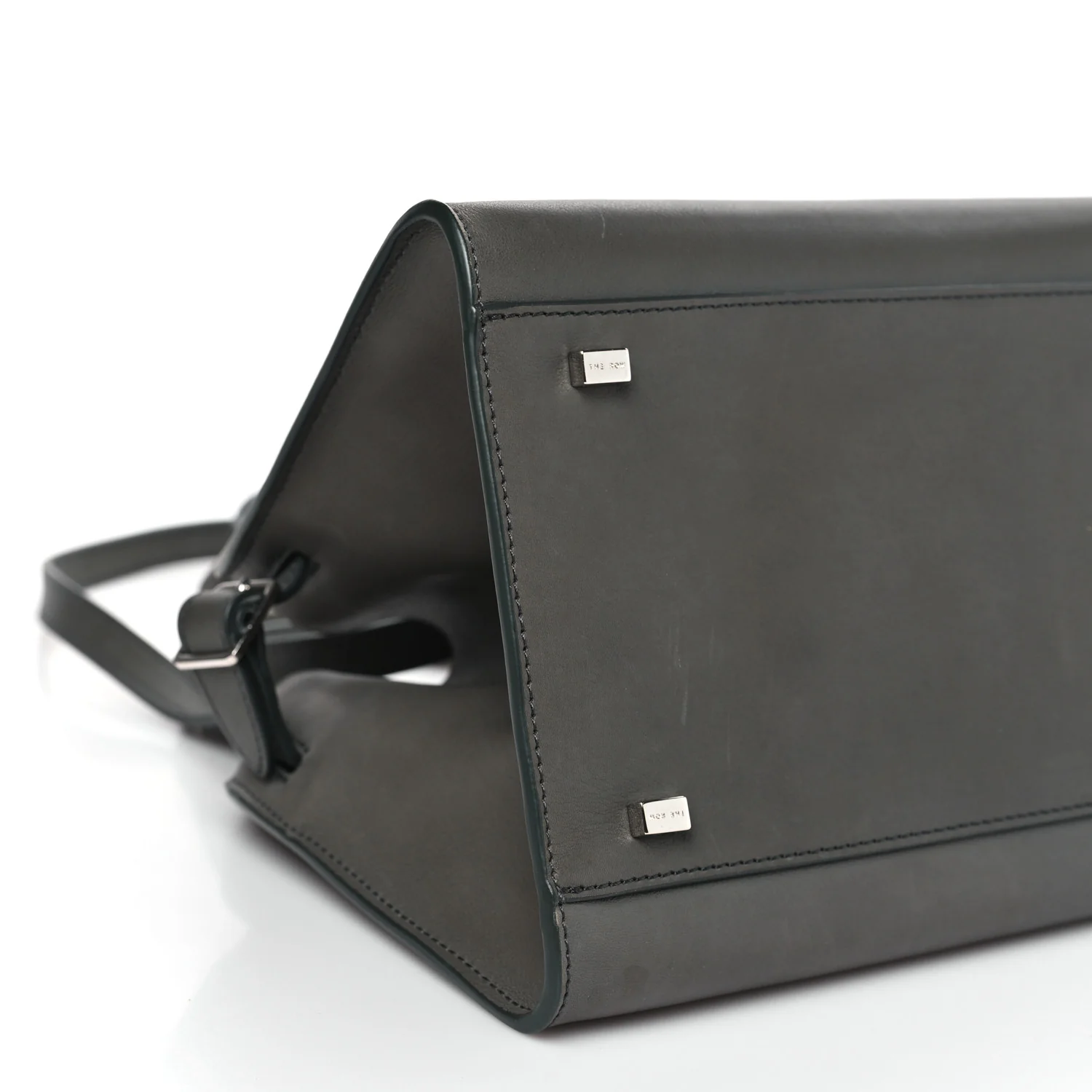 Polished Saddle Calfskin Soft Margaux 10 Bag Koala Grey - Image 8