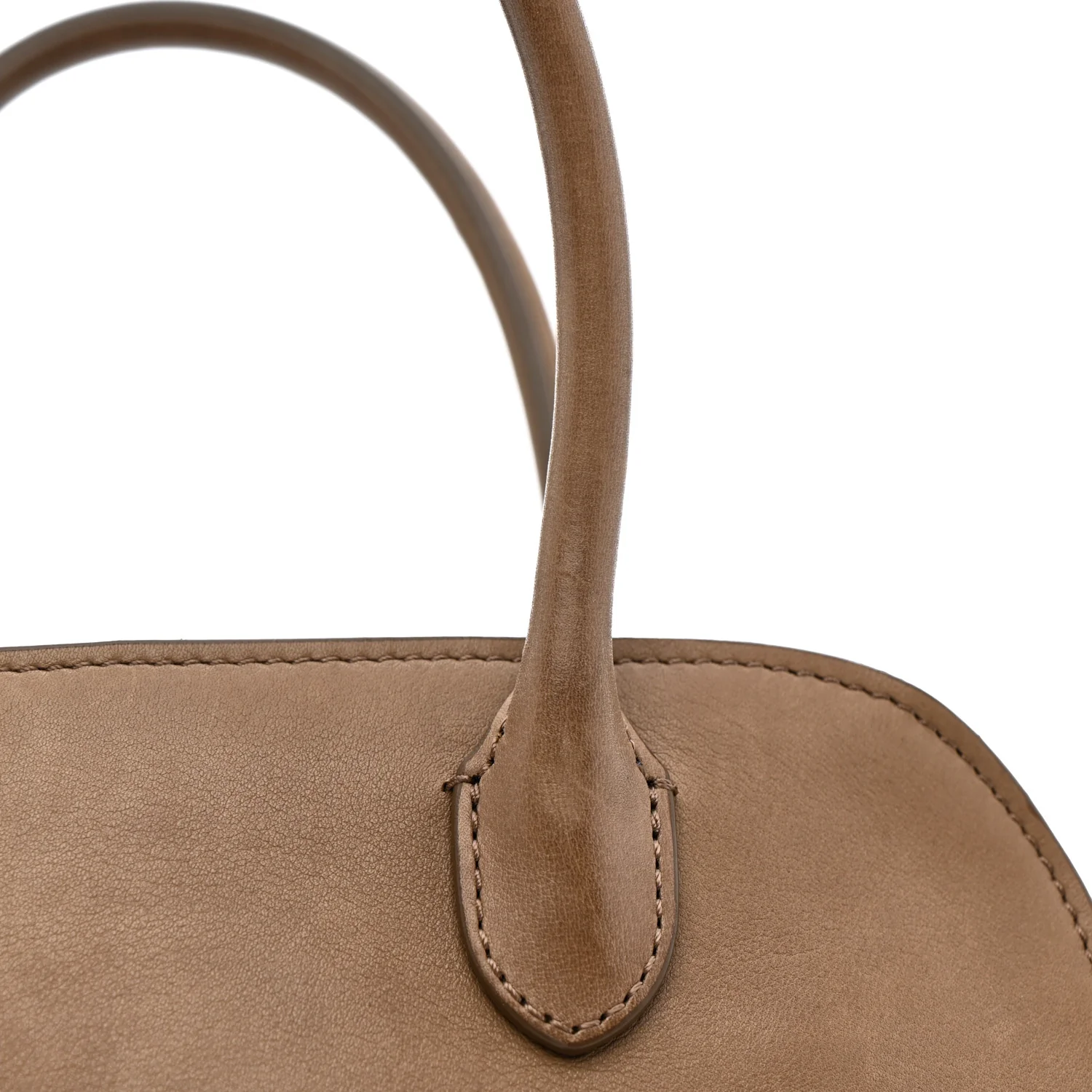 Polished Saddle Calfskin Soft Margaux 10 Bag Mouse Grey - Image 11