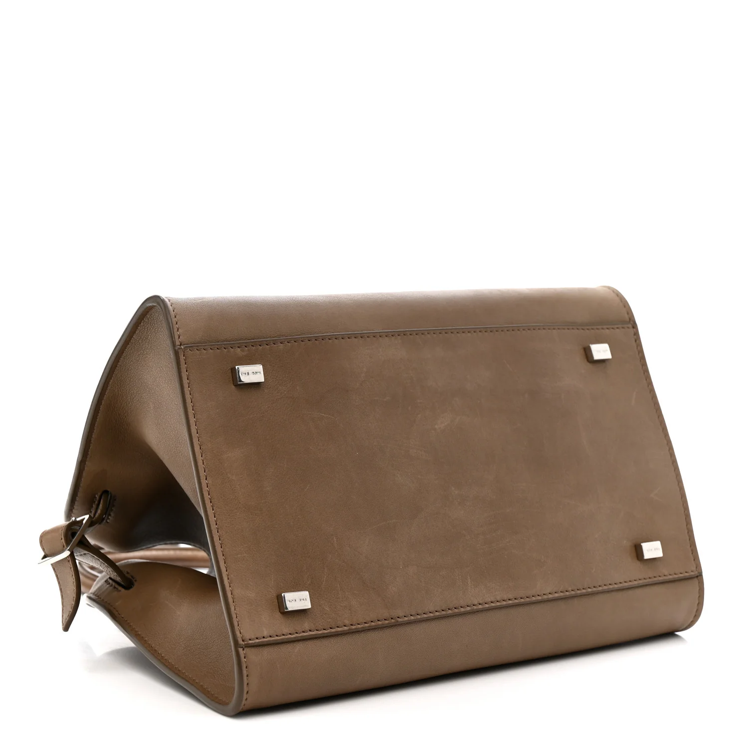 Polished Saddle Calfskin Soft Margaux 10 Bag Mouse Grey - Image 4