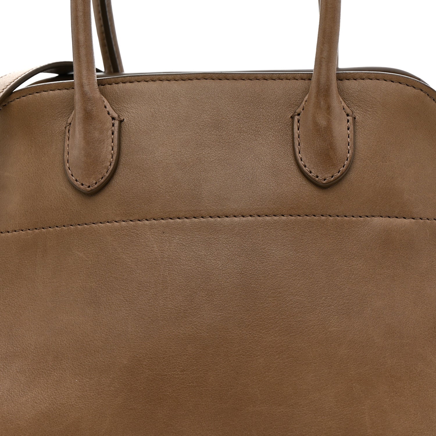 Polished Saddle Calfskin Soft Margaux 10 Bag Mouse Grey - Image 7