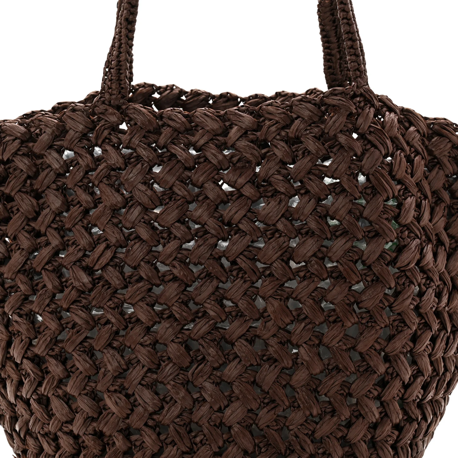 Raffia Estelle Tote Bag Brown - Image 7