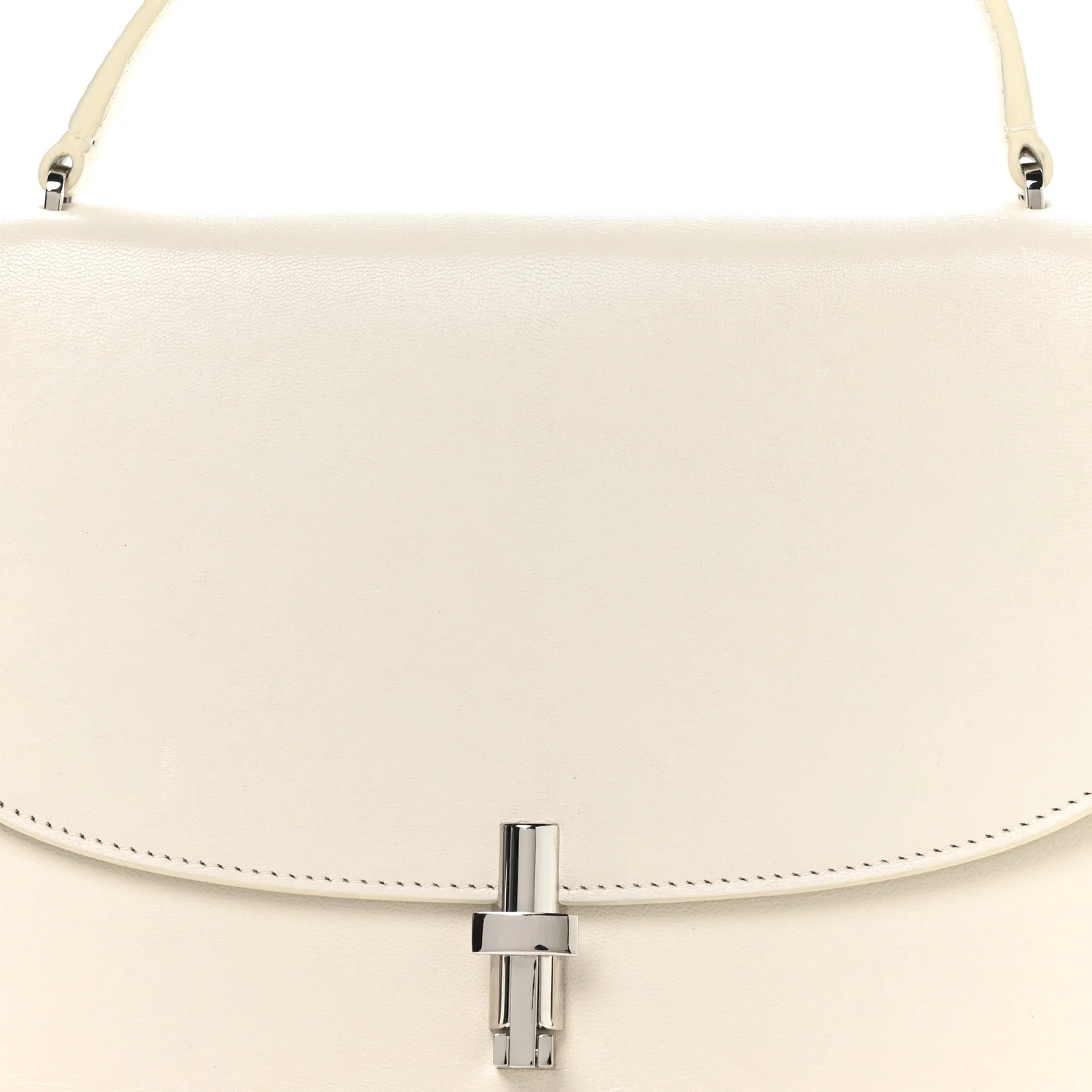 Sleek Calfskin The Sofia 10 Top Handle Ivory - Image 12