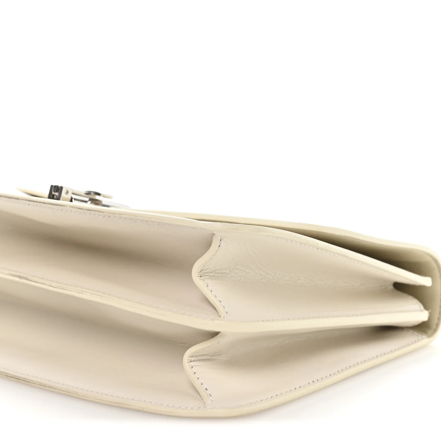 Sleek Calfskin The Sofia 10 Top Handle Ivory - Image 16