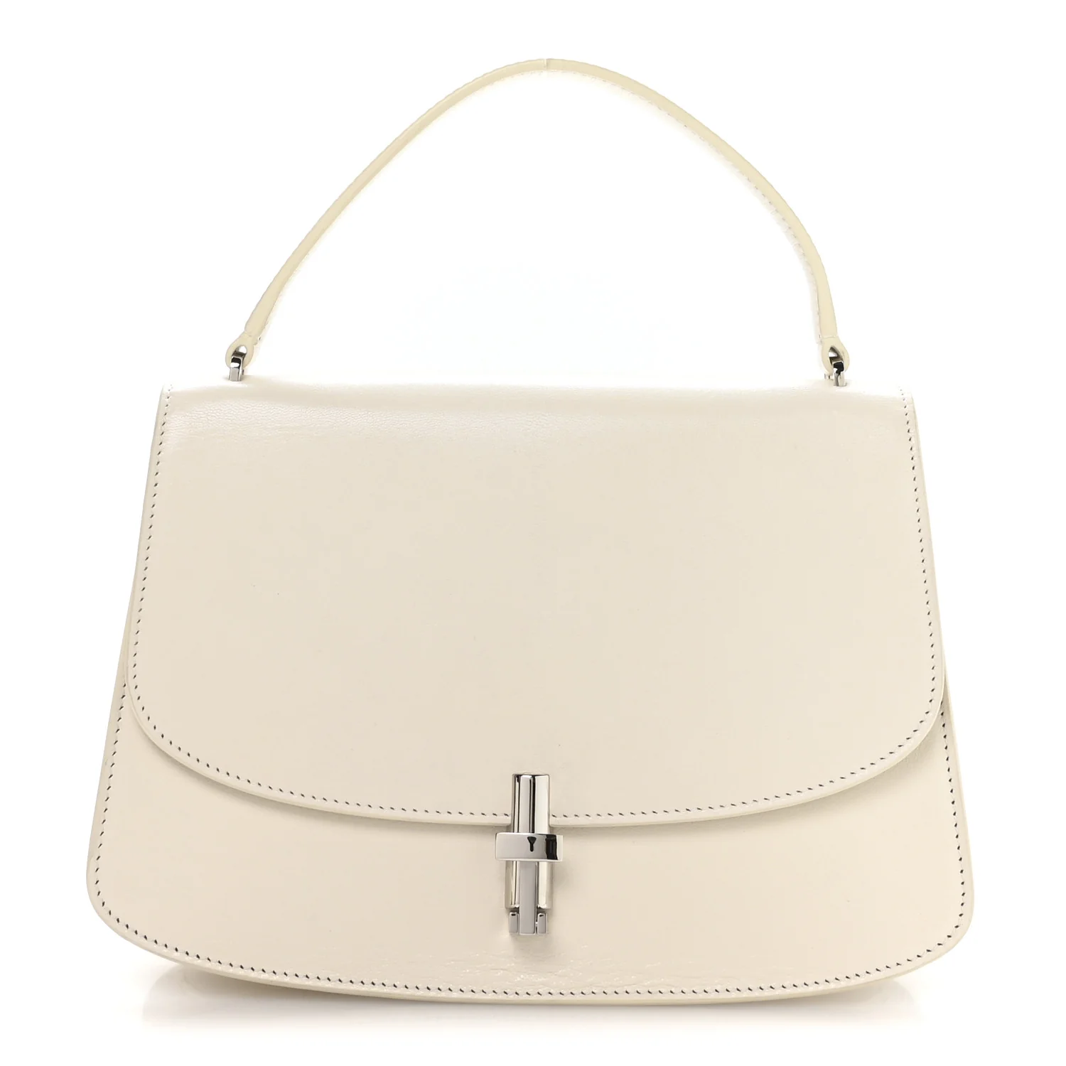 Sleek Calfskin The Sofia 10 Top Handle Ivory - Image 2