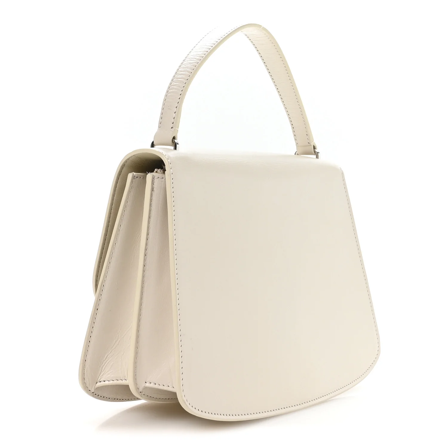 Sleek Calfskin The Sofia 10 Top Handle Ivory - Image 4