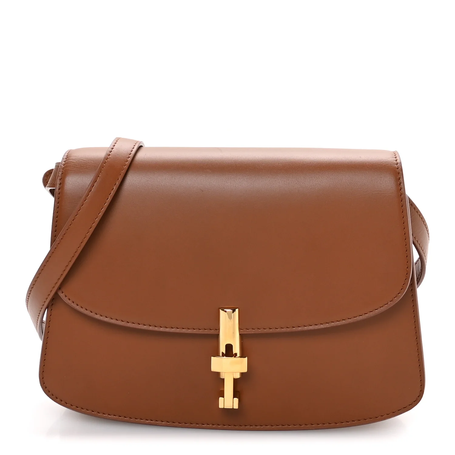 Sleek Calfskin The Sofia 8.75 Crossbody Twany