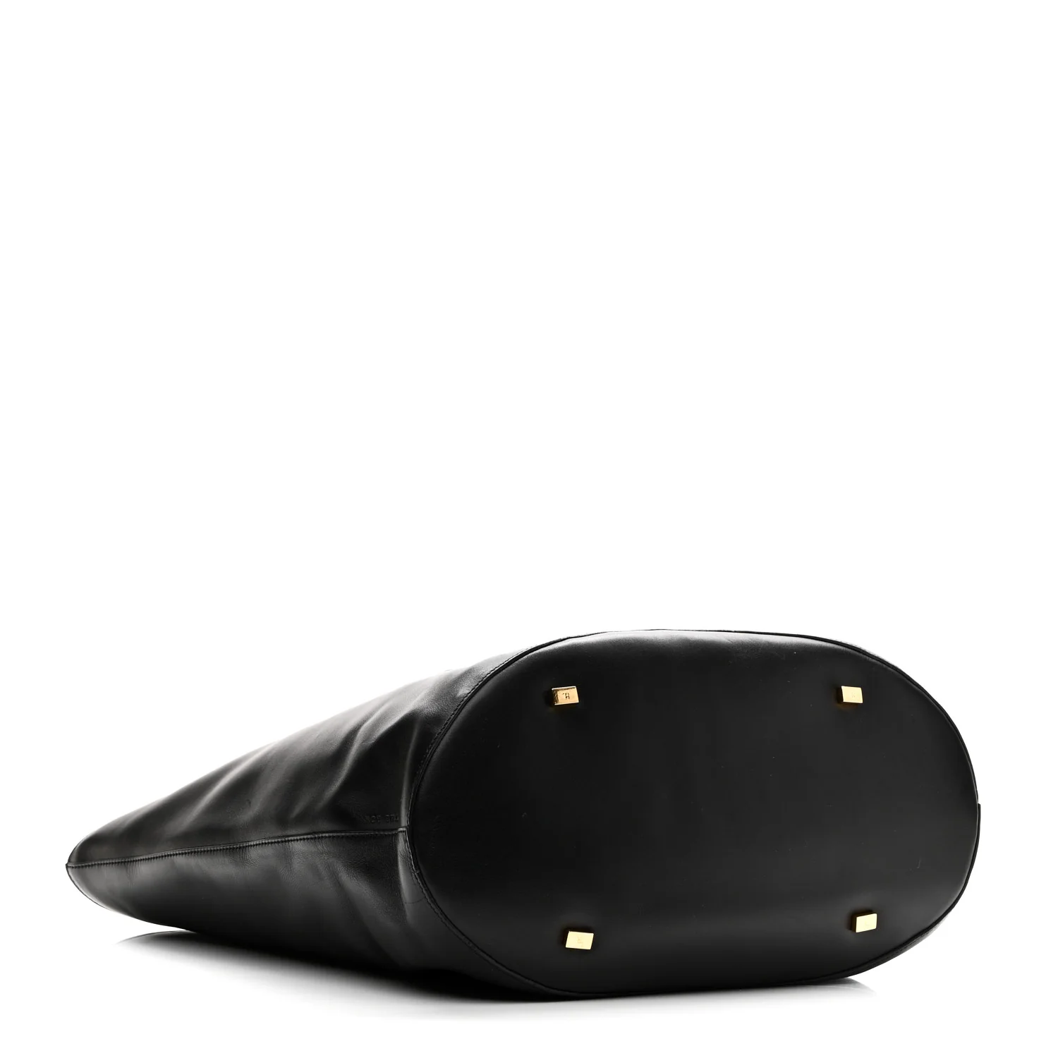 Sleek Calfskin Tote 12 1/2 Black - Image 4