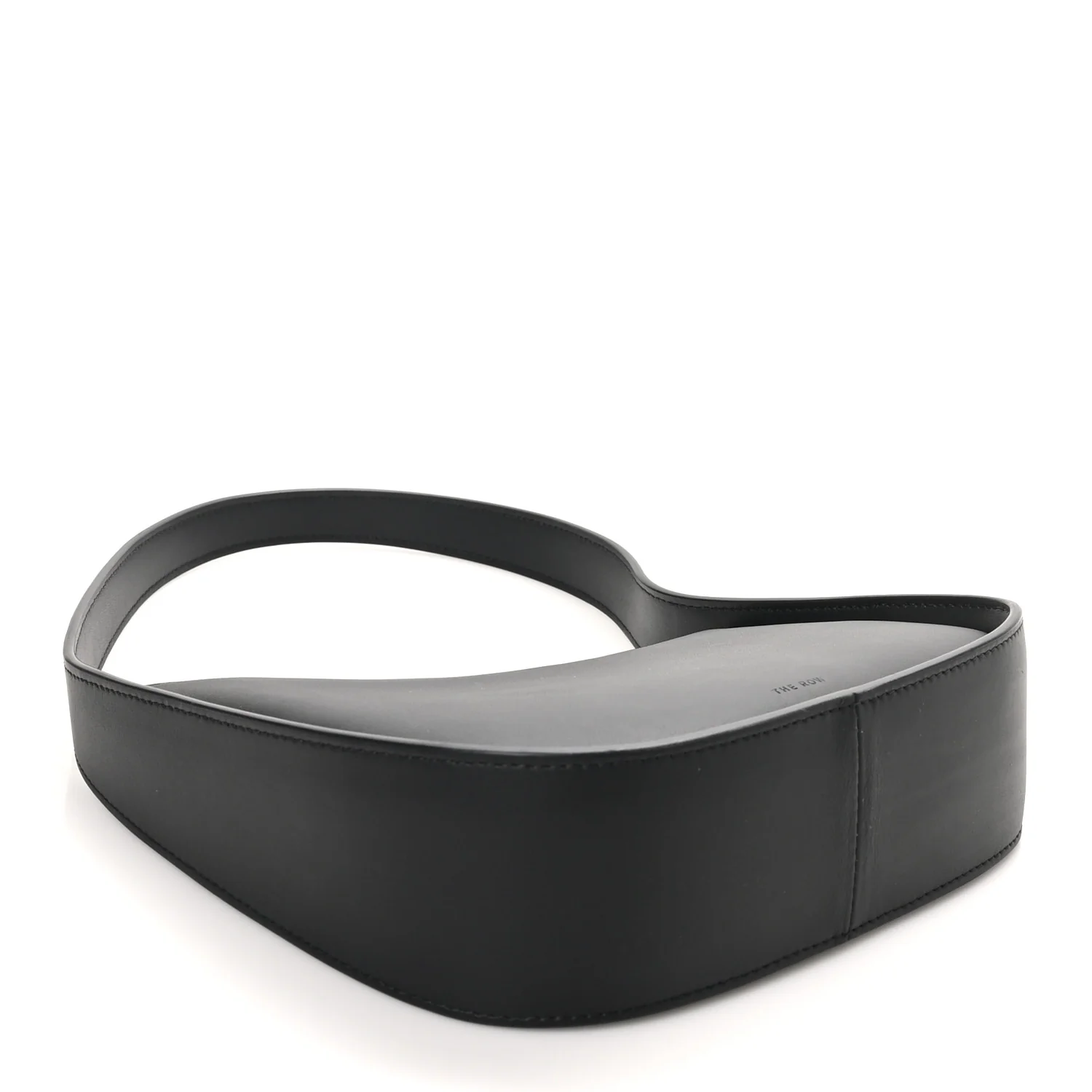 Smooth Calfskin Half Moon Shoulder Bag Black - Image 4