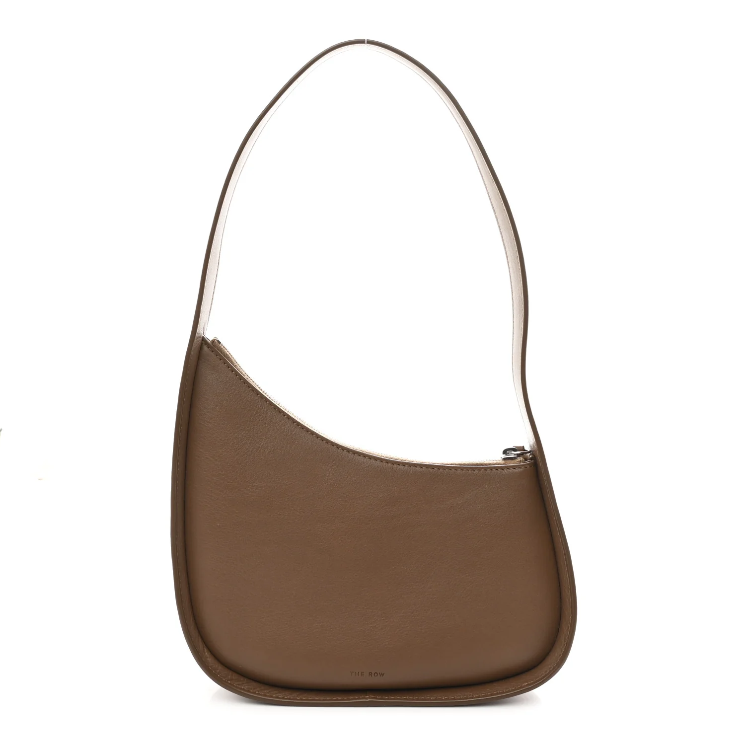 Smooth Calfskin Half Moon Shoulder Bag Chestnut