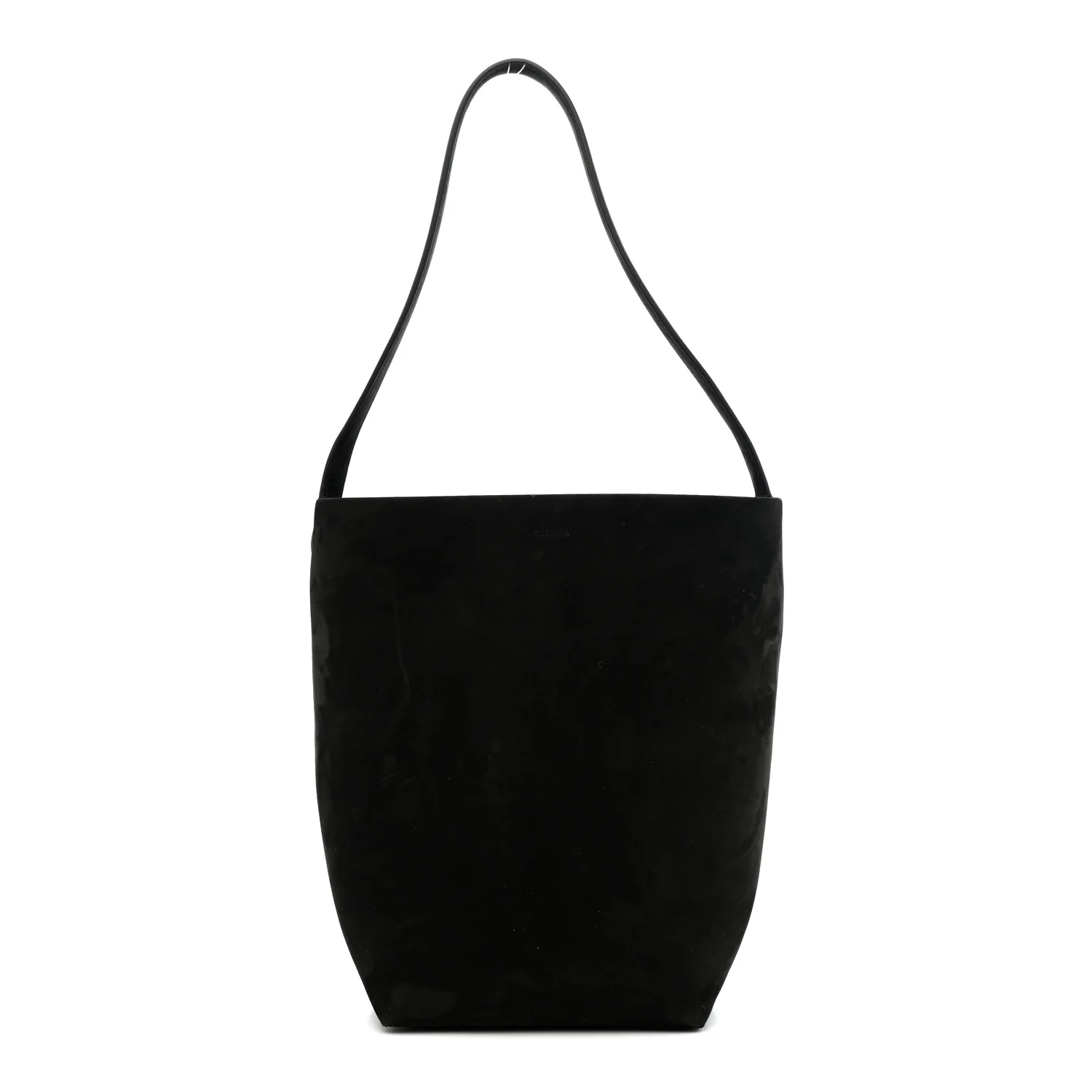 Suede Calfskin Medium N/S Park Tote Black