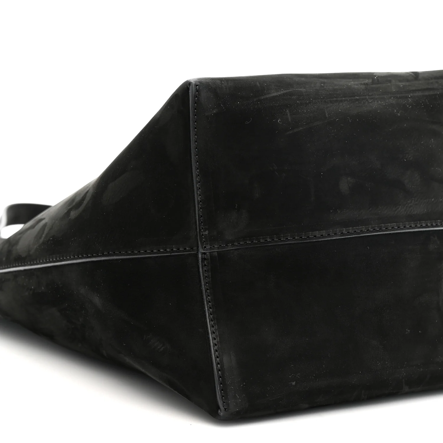 Suede Calfskin Medium N/S Park Tote Black - Image 8