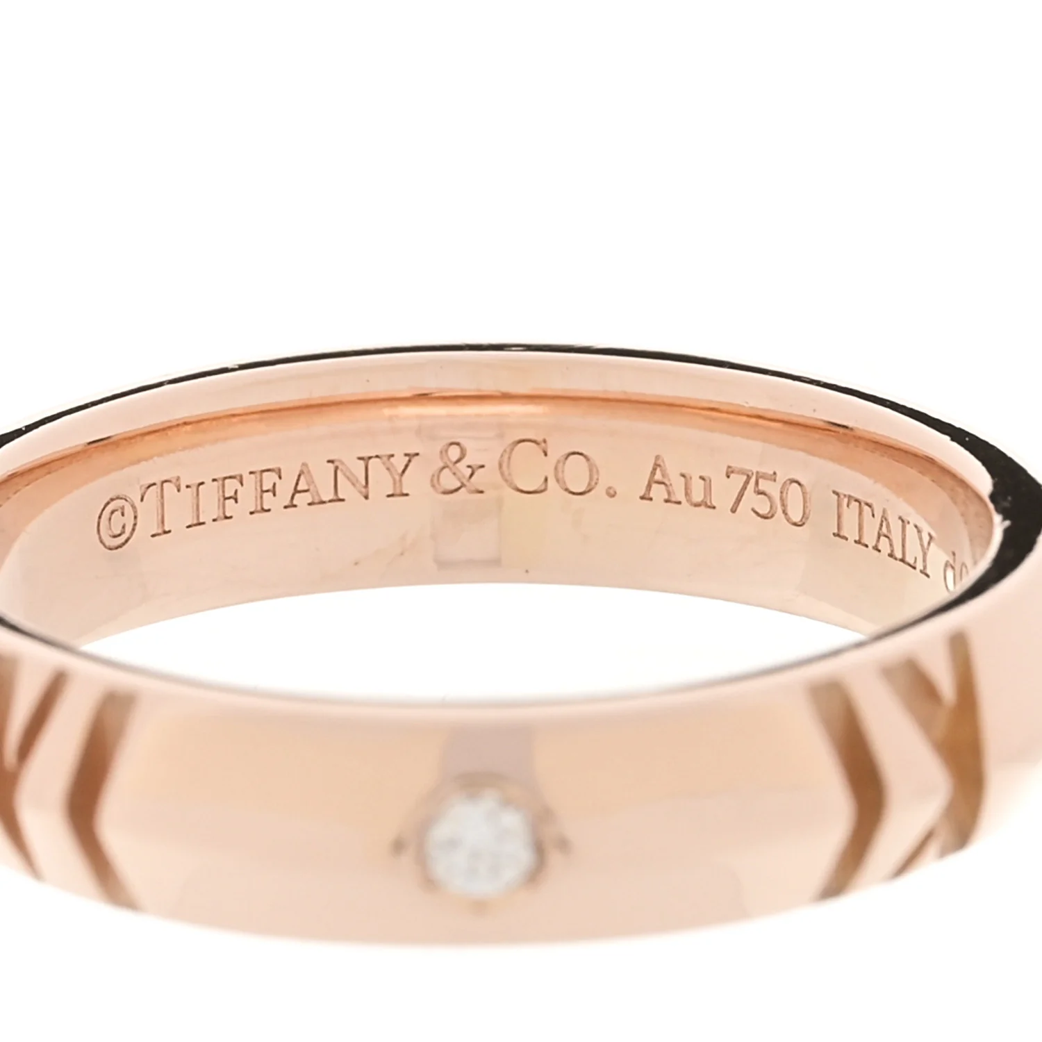 18K Rose Gold Diamond Narrow Atlas X Closed Ring 56 7.5 - Image 4