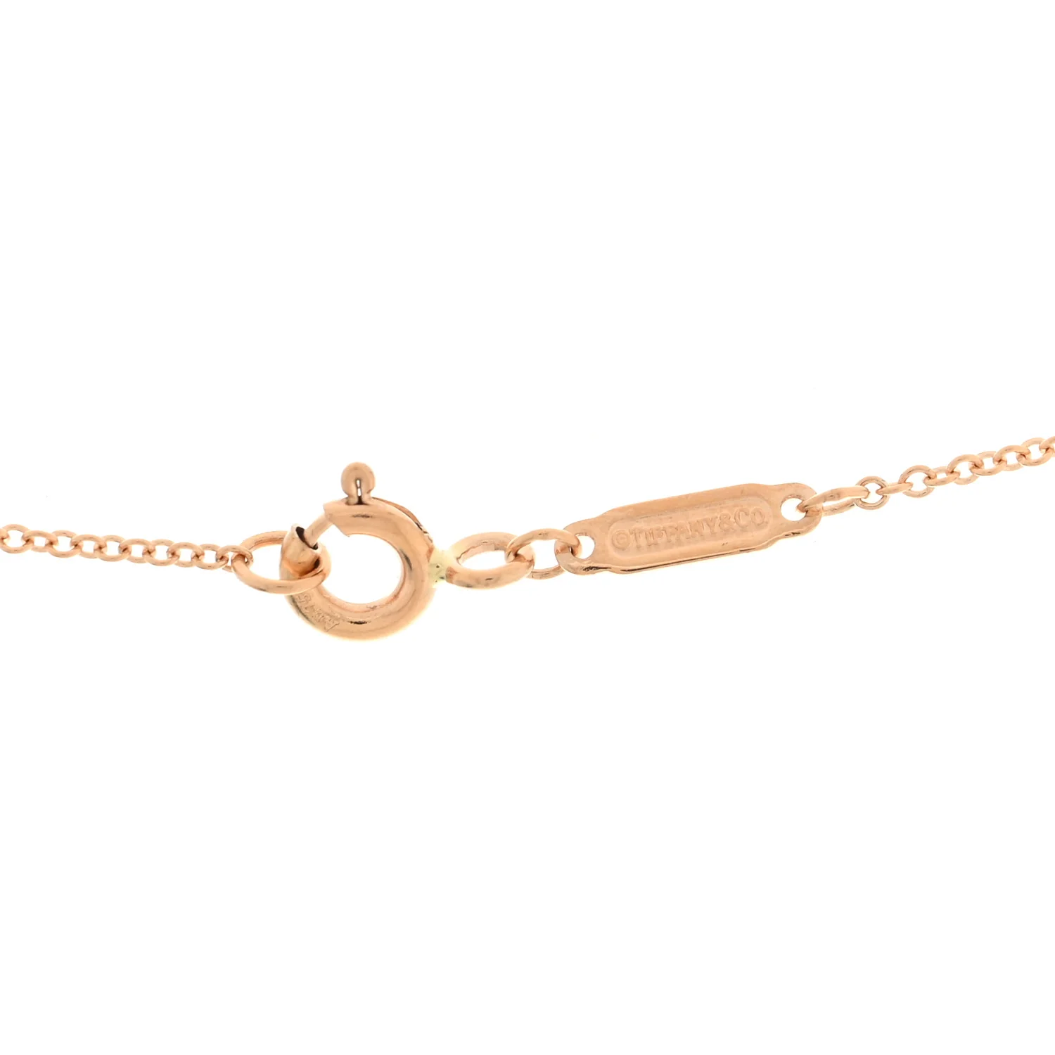 18K Rose Gold Diamond Small Knot Necklace - Image 5