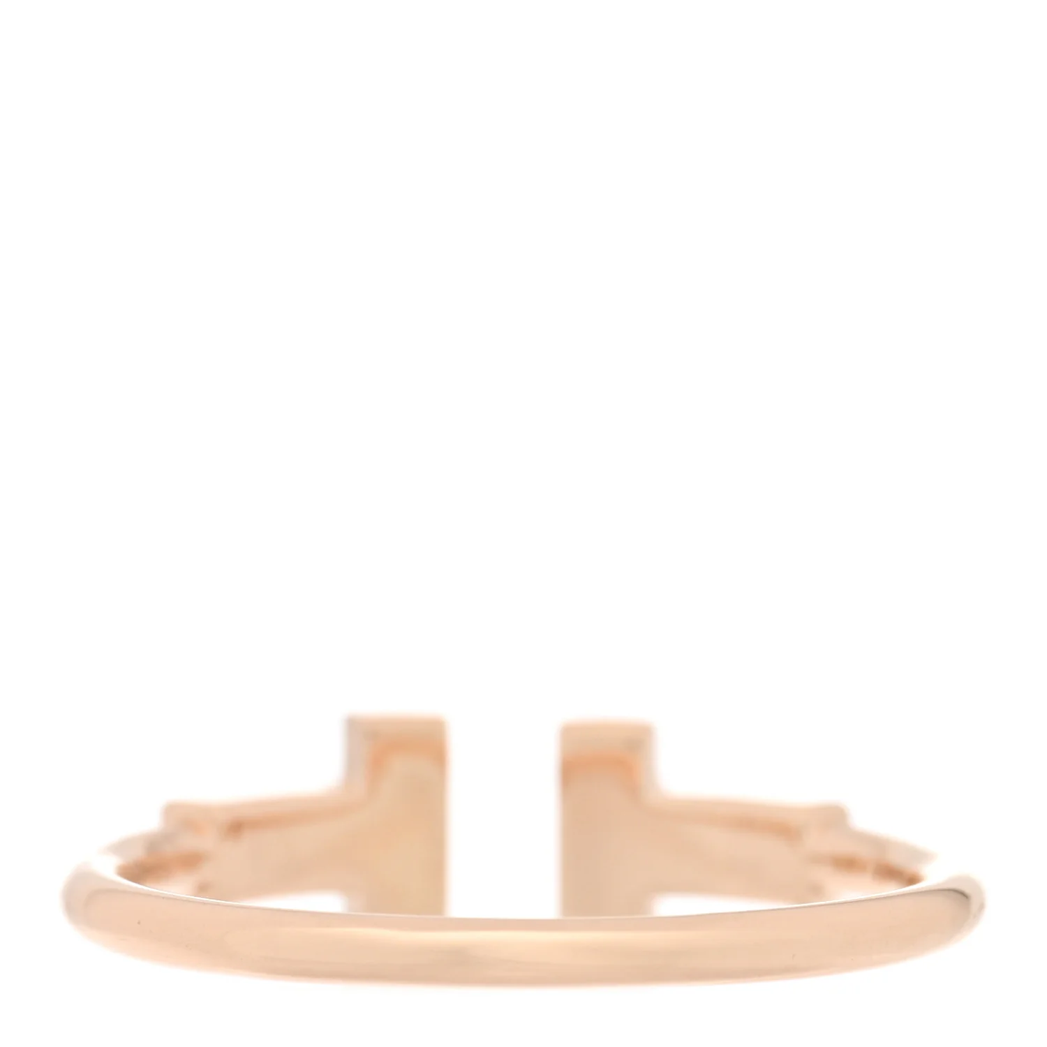18K Rose Gold Diamond T Wire Ring 54 7 - Image 3
