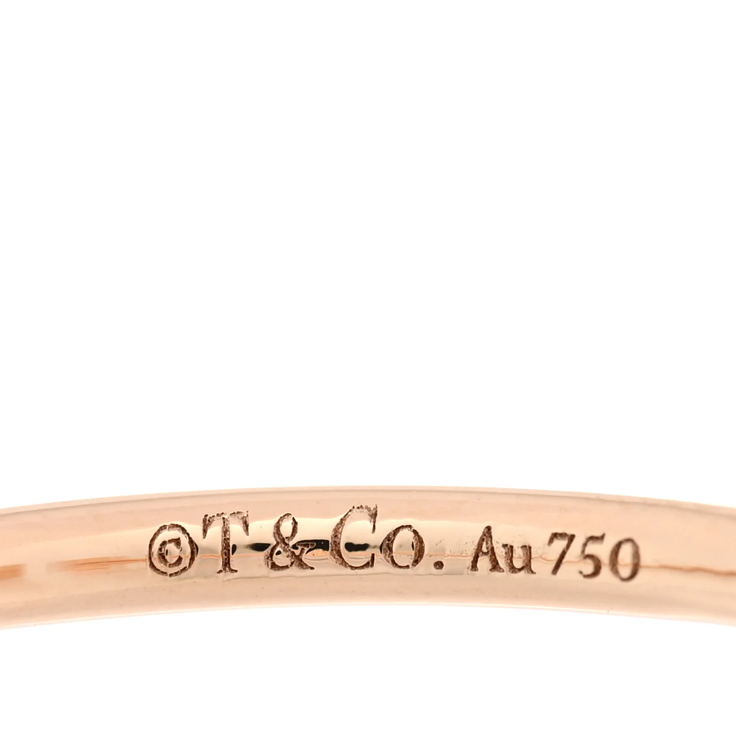18K Rose Gold Diamond T Wire Ring 54 7 - Image 4