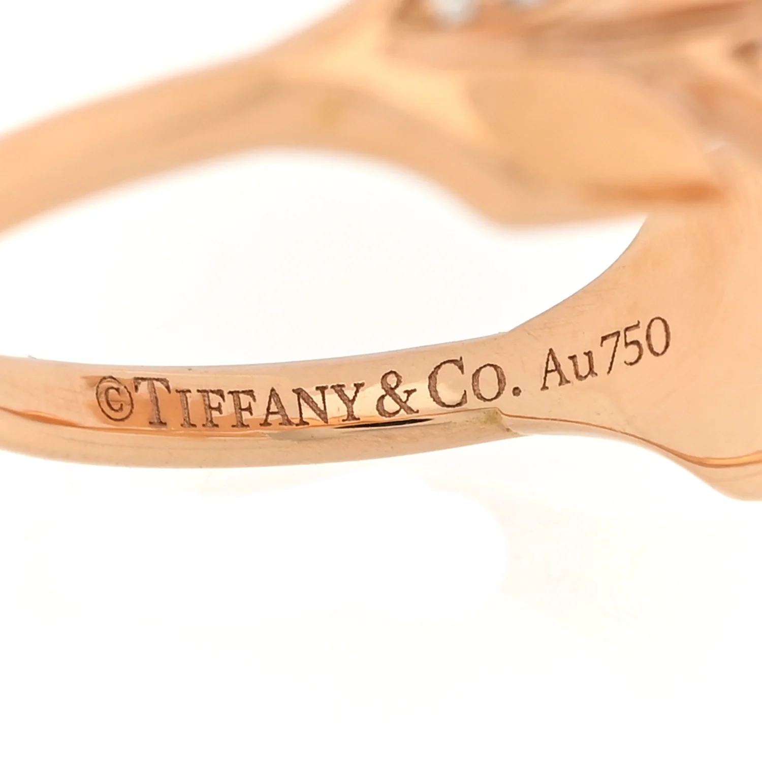 18K Rose Gold Diamond Victoria Vine Bypass Ring 49 4.75 - Image 4