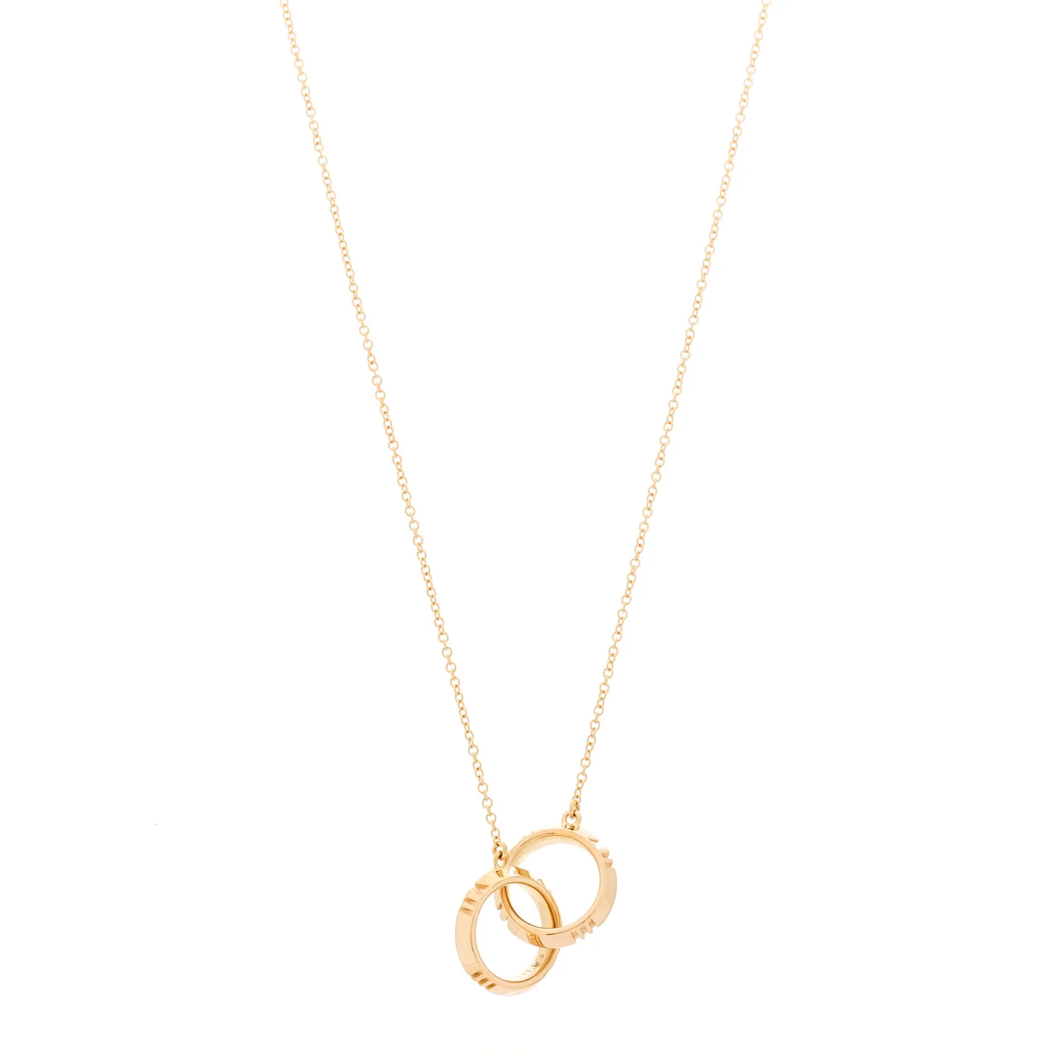 18K Rose Gold Interlocking Atlas Open Pendant Necklace