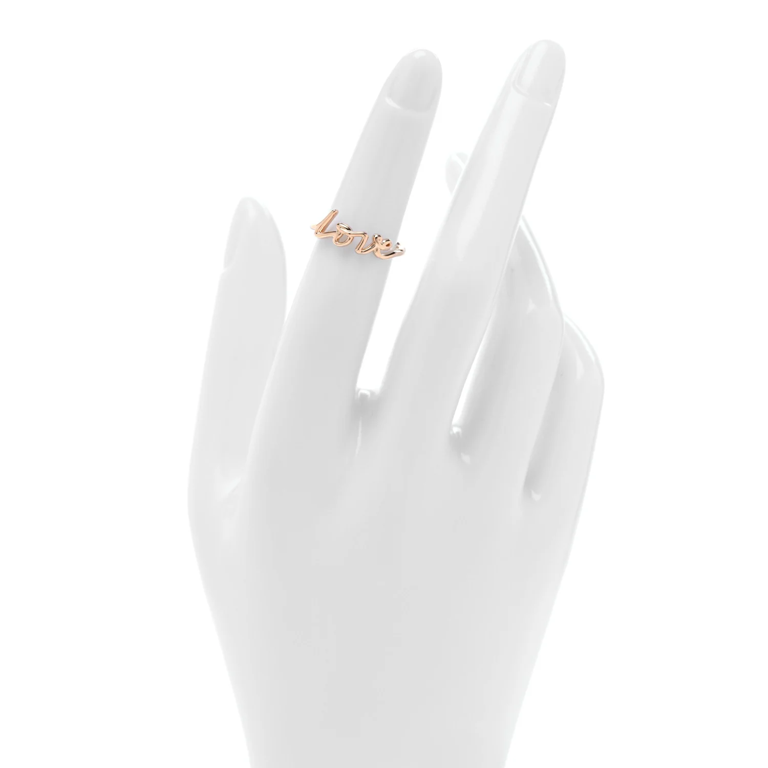 18K Rose Gold Mini Paloma's Graffiti Love Ring 48 4.5 - Image 2