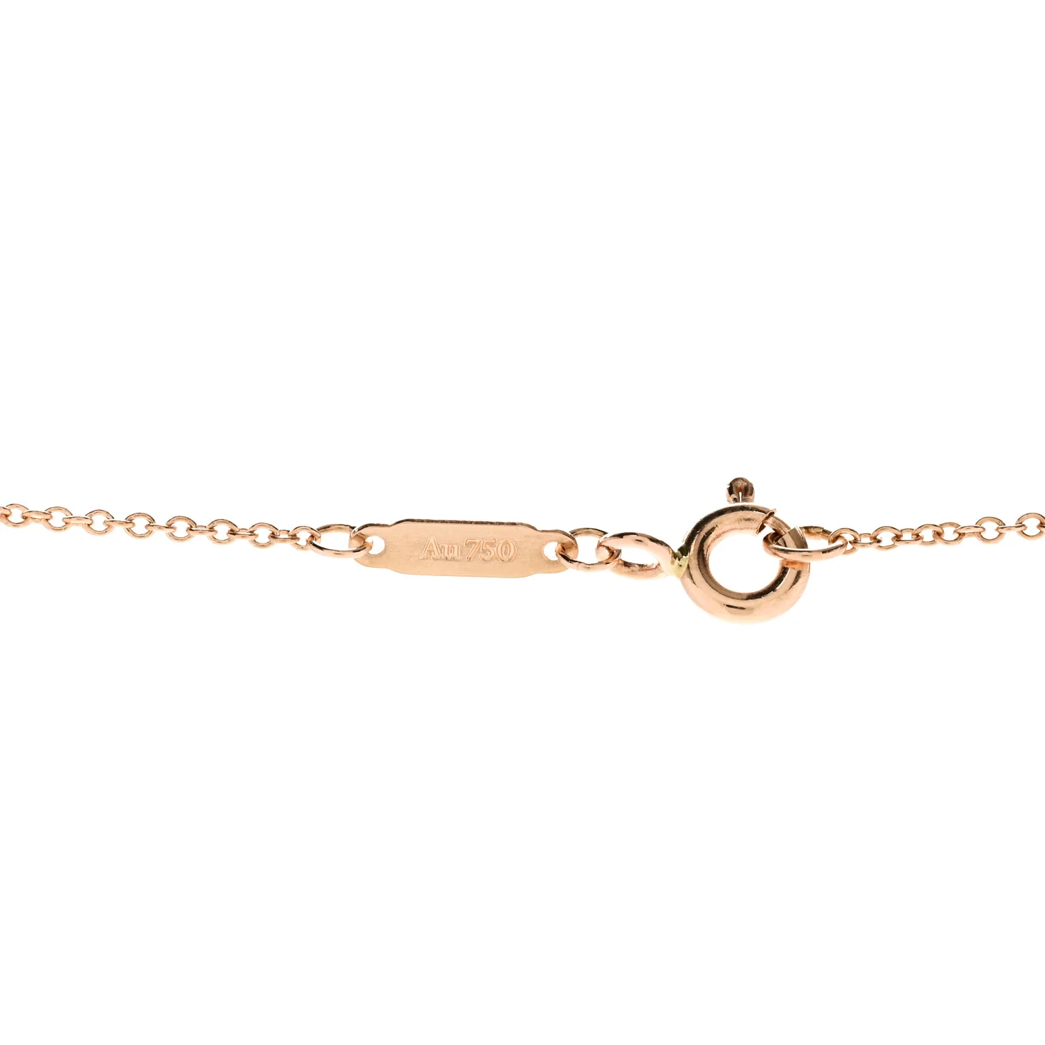 18K Rose Gold Peace Love Ampersand Pendant Necklace - Image 4