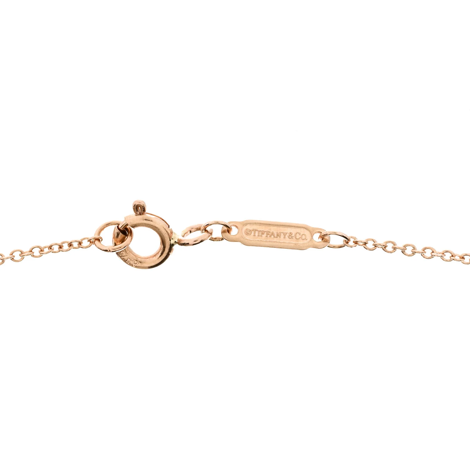 18K Rose Gold Peace Love Ampersand Pendant Necklace - Image 5