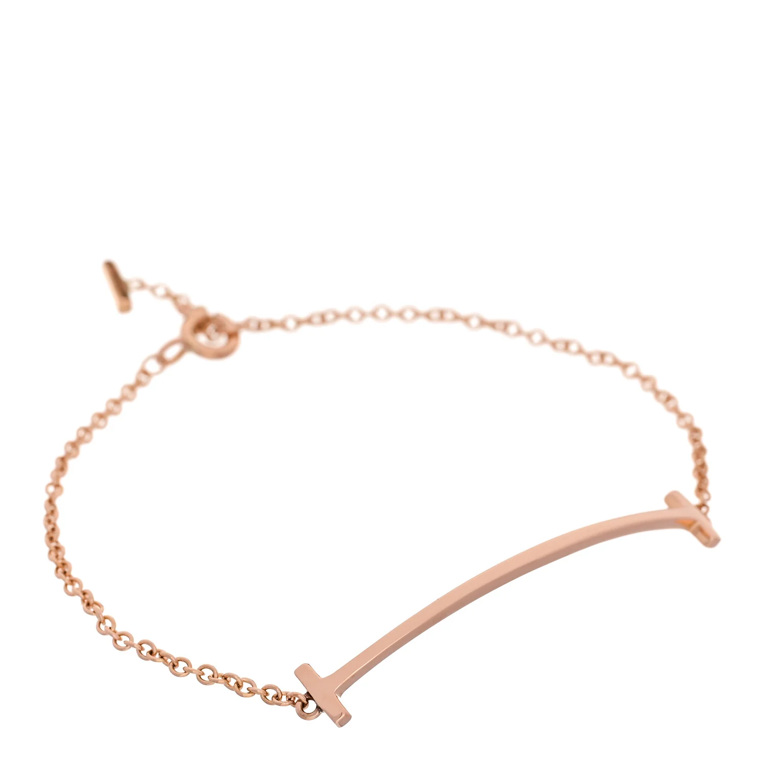 18K Rose Gold T Smile Bracelet