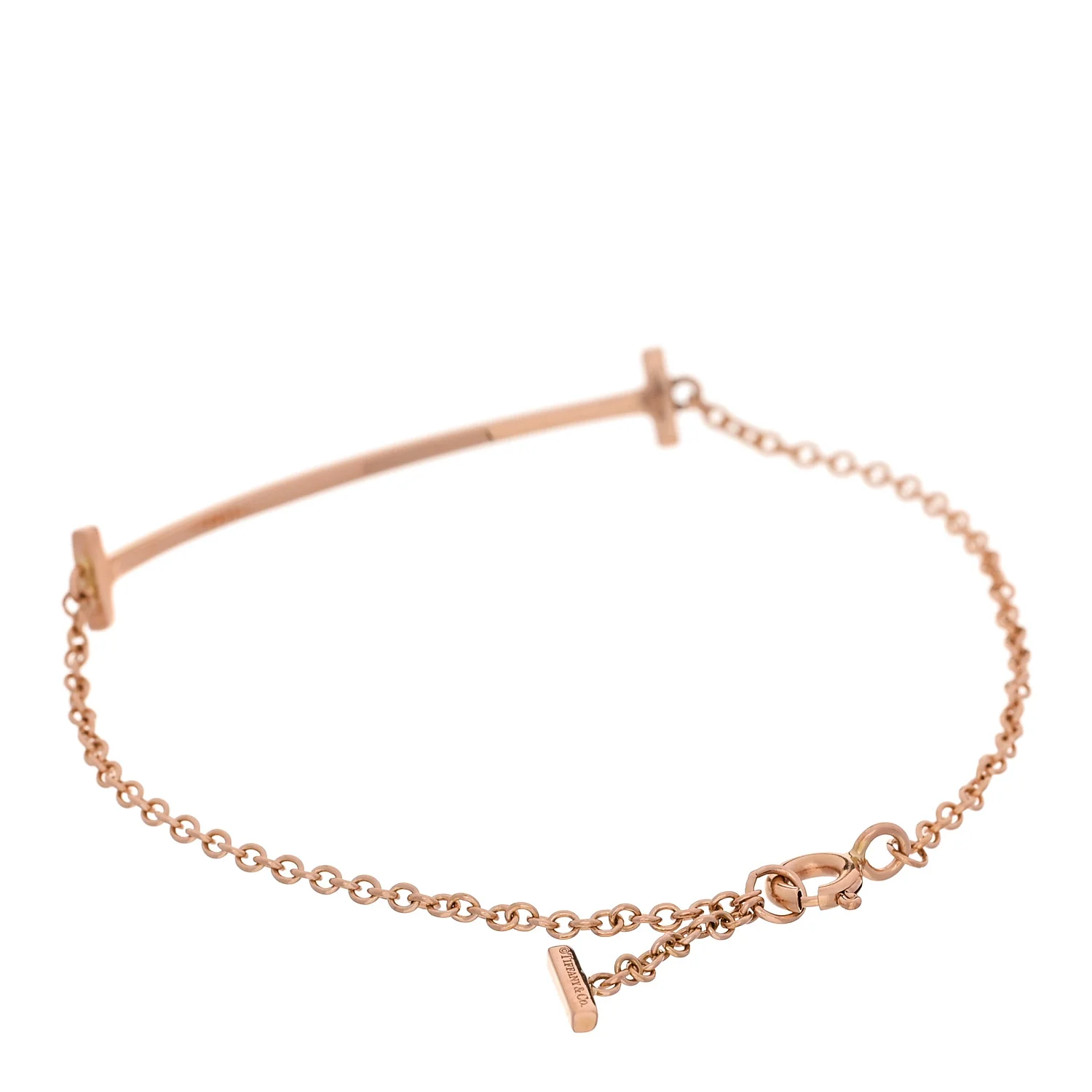 18K Rose Gold T Smile Bracelet - Image 2