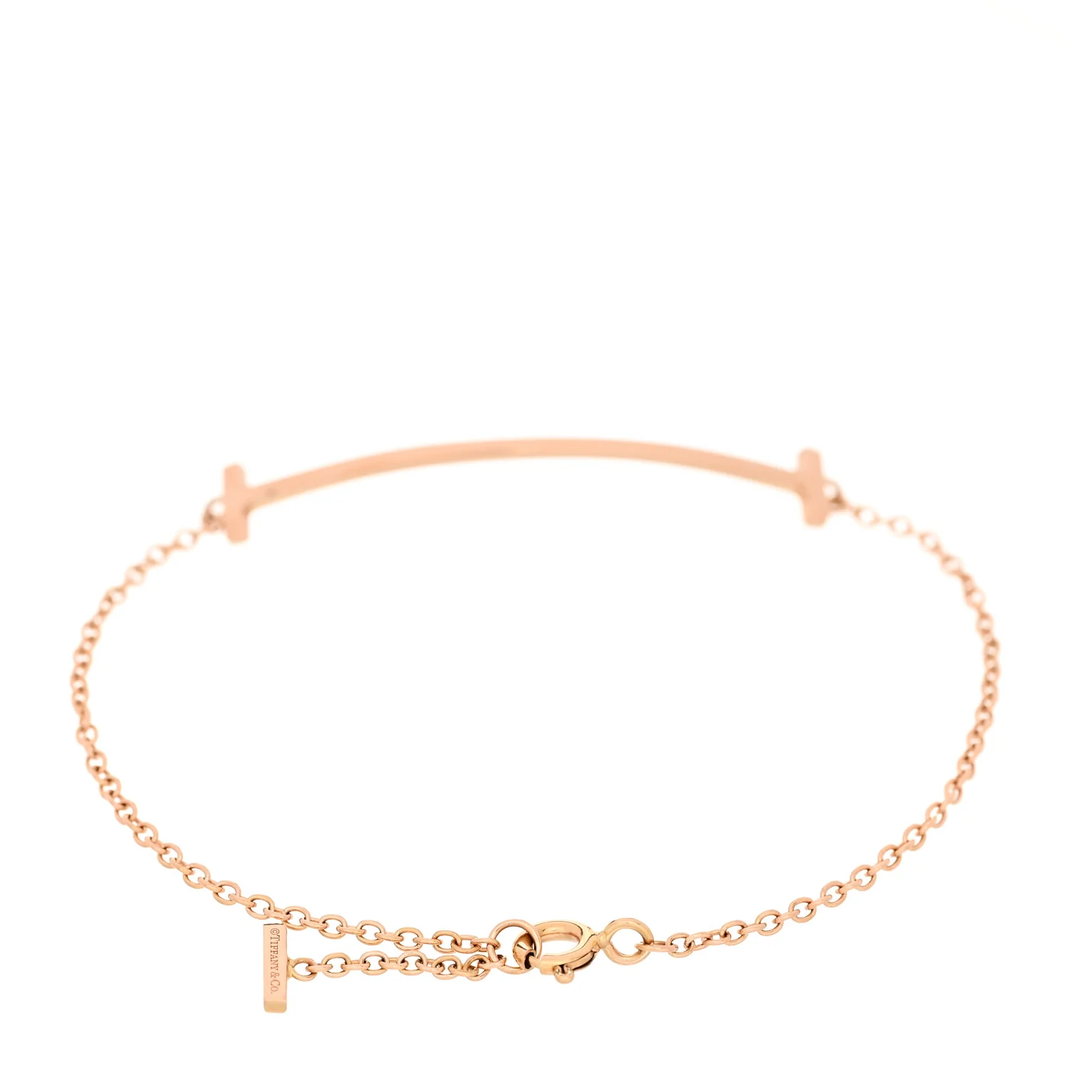 18K Rose Gold T Smile Bracelet - Image 2
