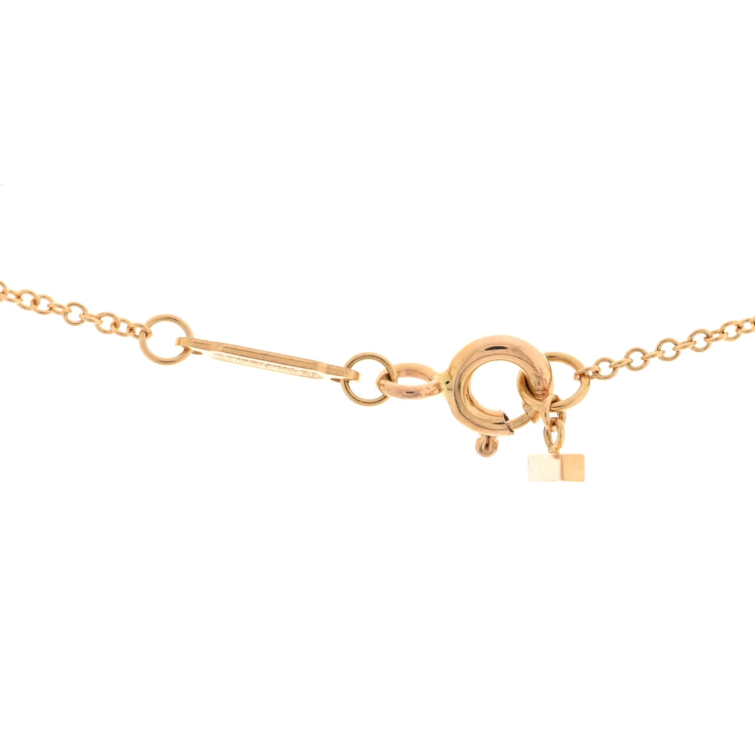 18K Rose Gold T Smile Pendant Necklace - Image 4