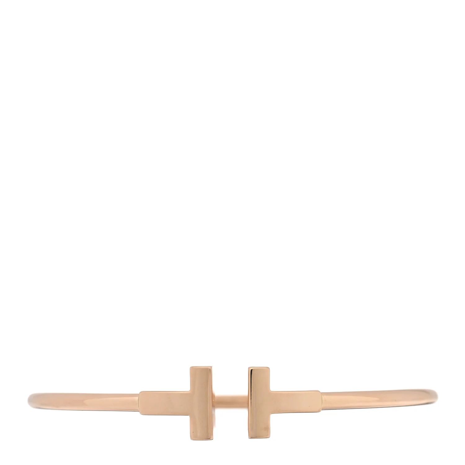 18K Rose Gold T Wire Bracelet