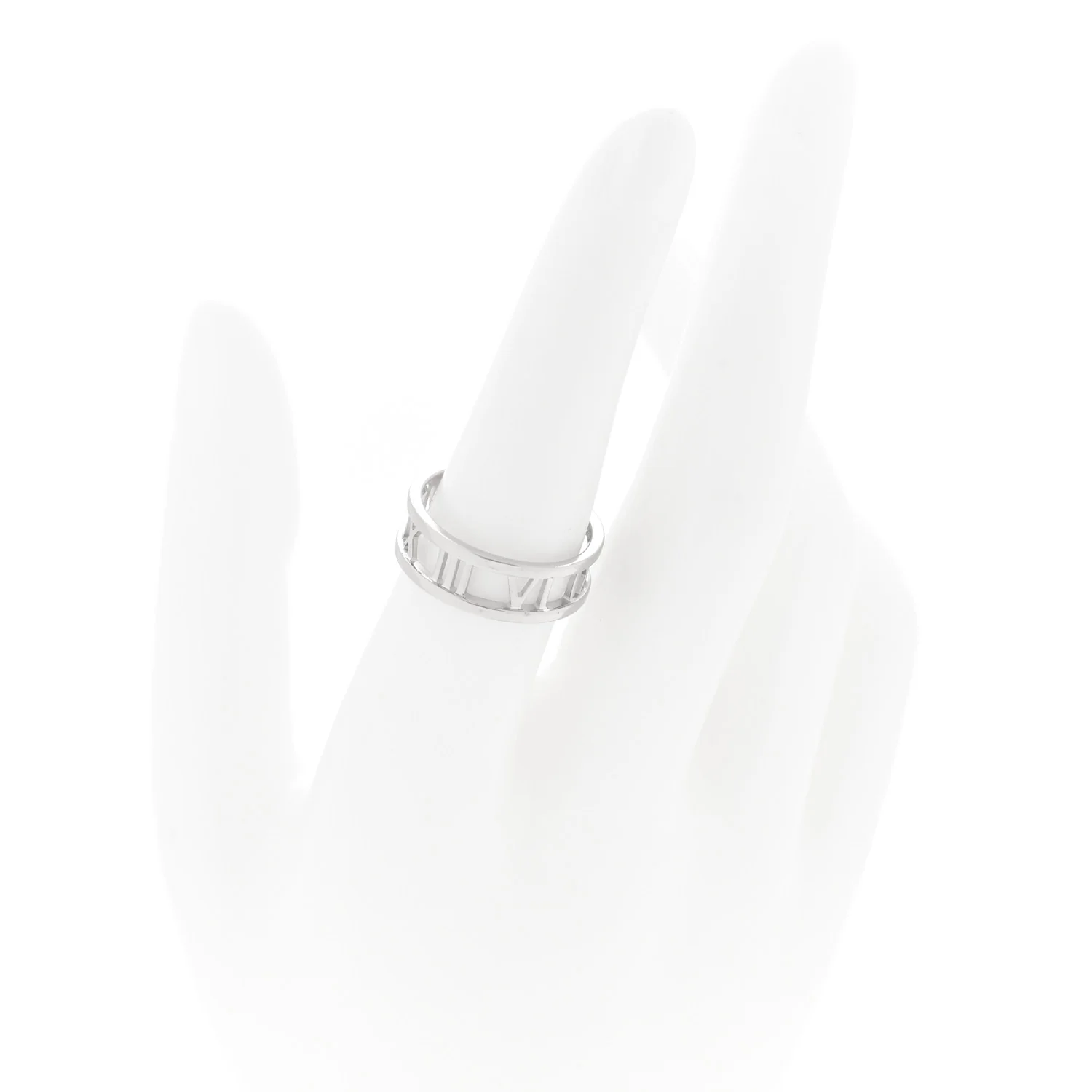 18K White Gold Atlas Open Ring  55 7.25 - Image 2