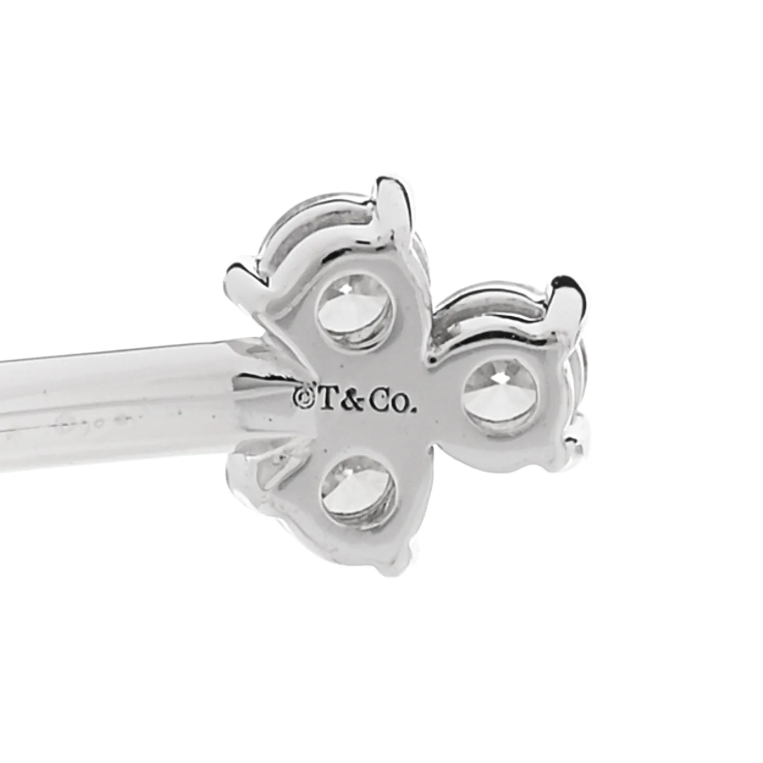 18K White Gold Diamond Aria Wire Bracelet - Image 3