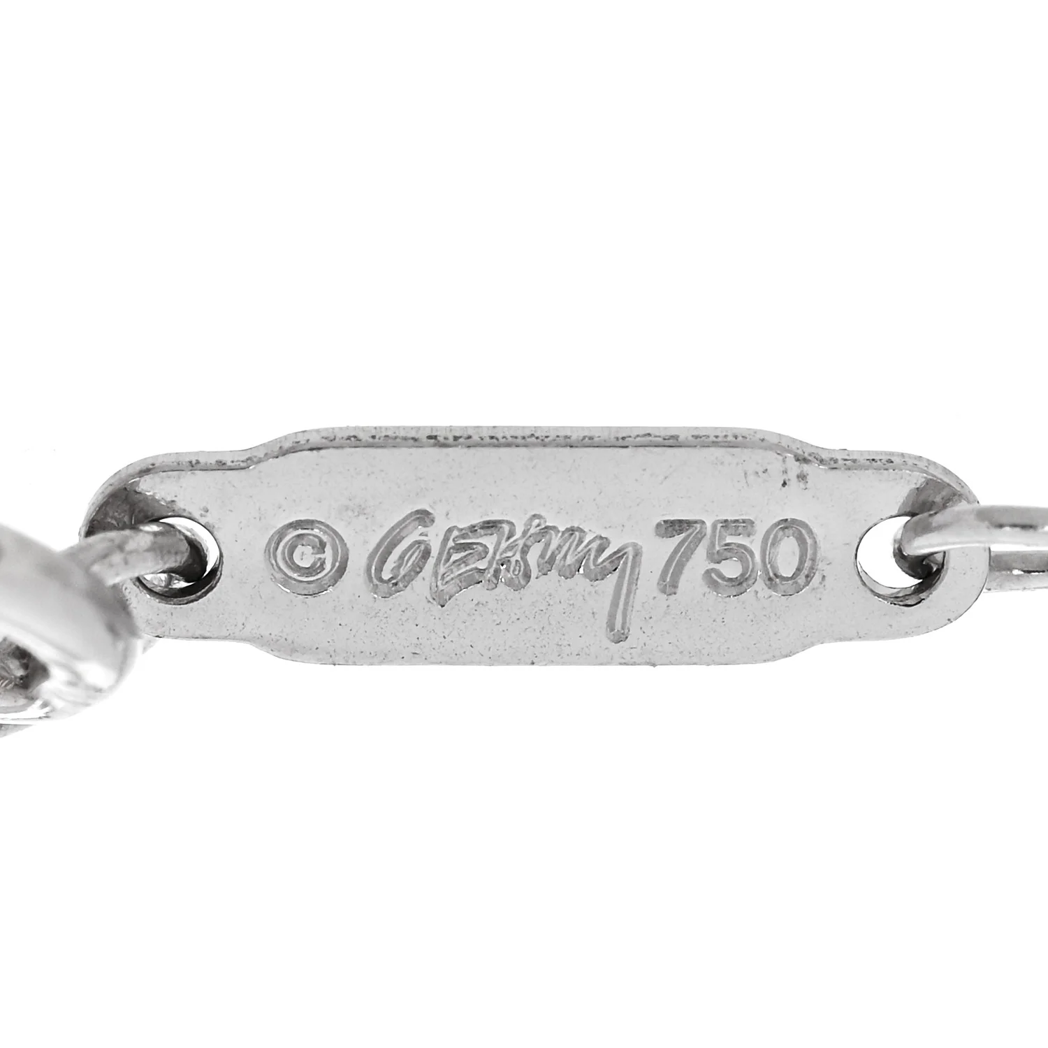 18K White Gold Diamond Frank Gehry Torque Bead Bracelet - Image 5