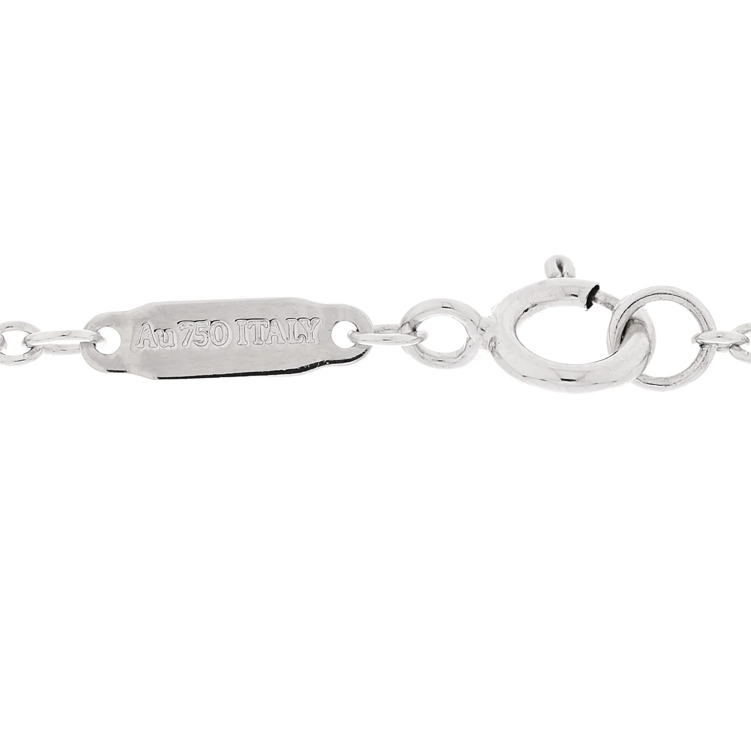 18K White Gold Diamond Knot Necklace - Image 5