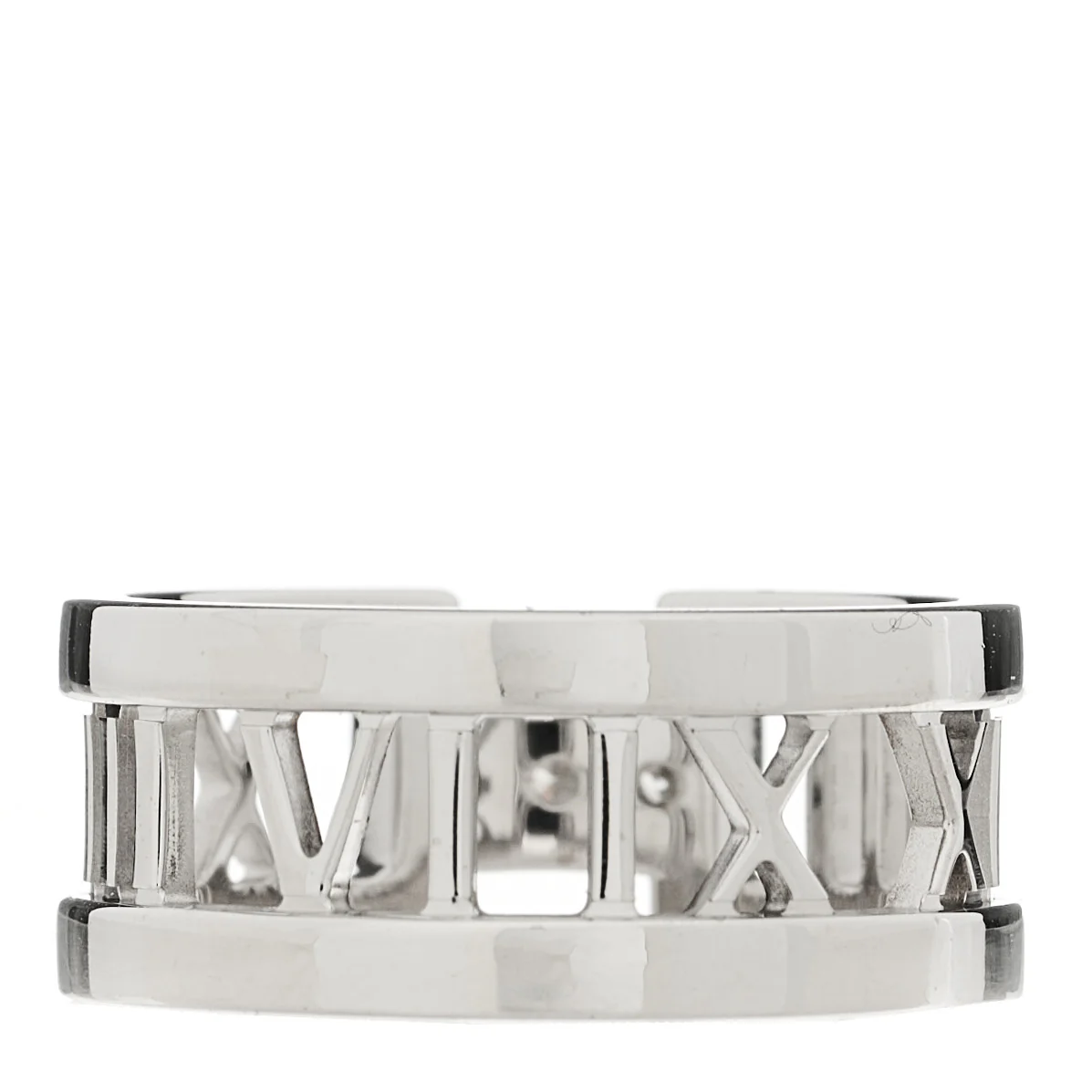 18K White Gold Diamond Open Atlas Ring 53 6.5 - Image 3