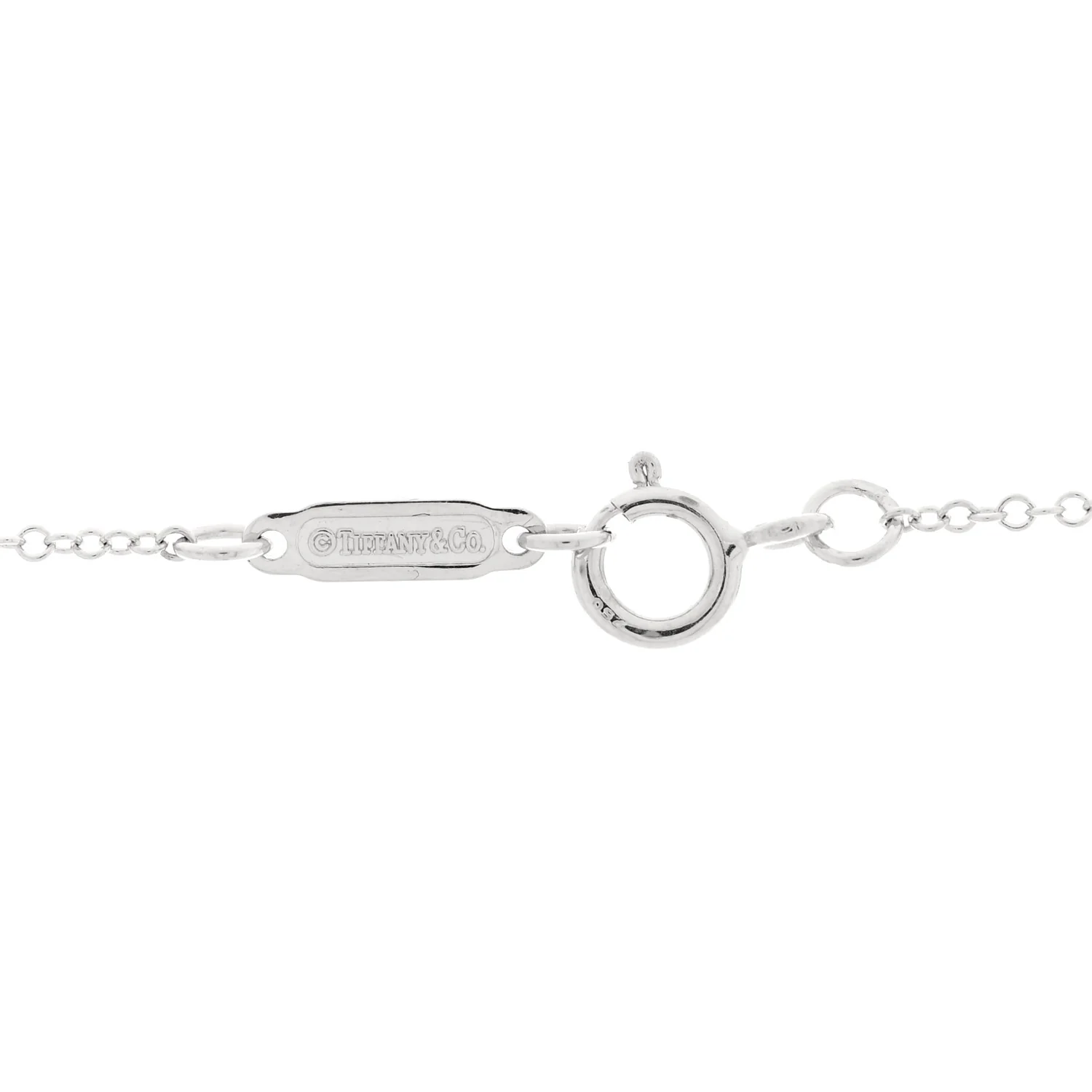 18K White Gold Diamond Square Pendant Necklace - Image 4
