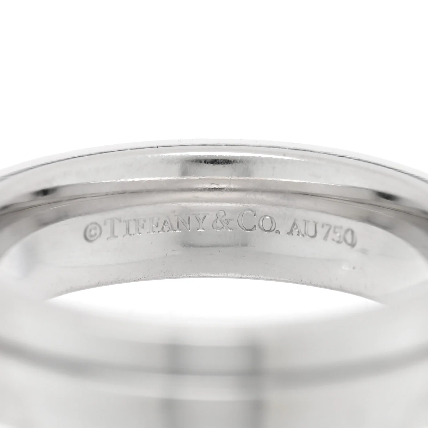 18K White Gold Narrow T Two Ring 46 3.75 - Image 4